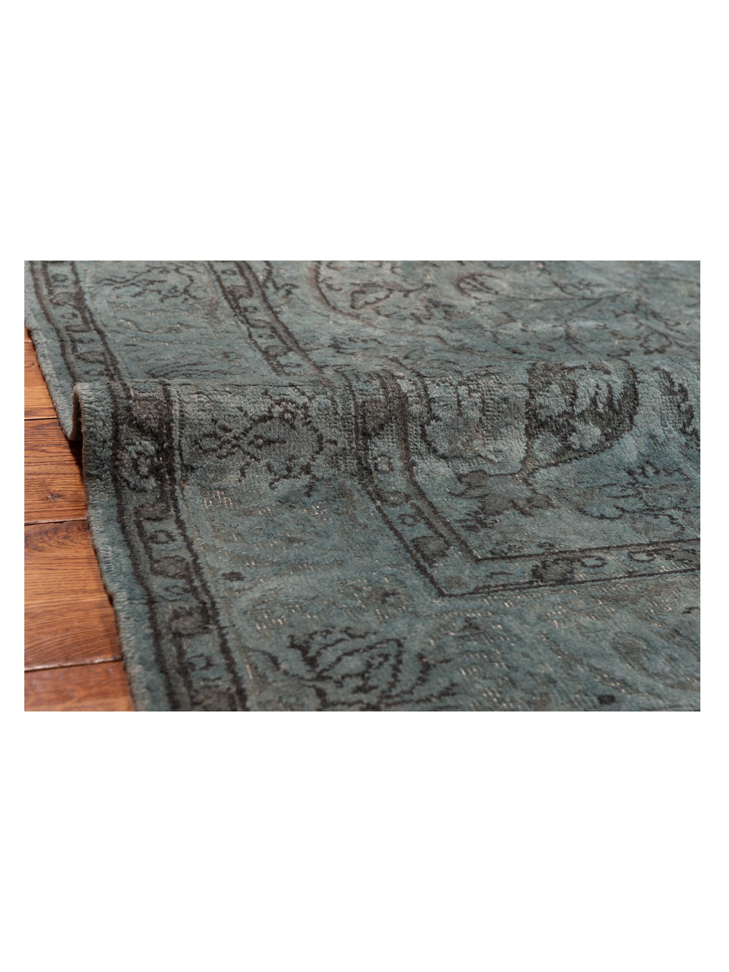 Vintage 114646 Blue 6.10x9.5 Hand Knotted Rug