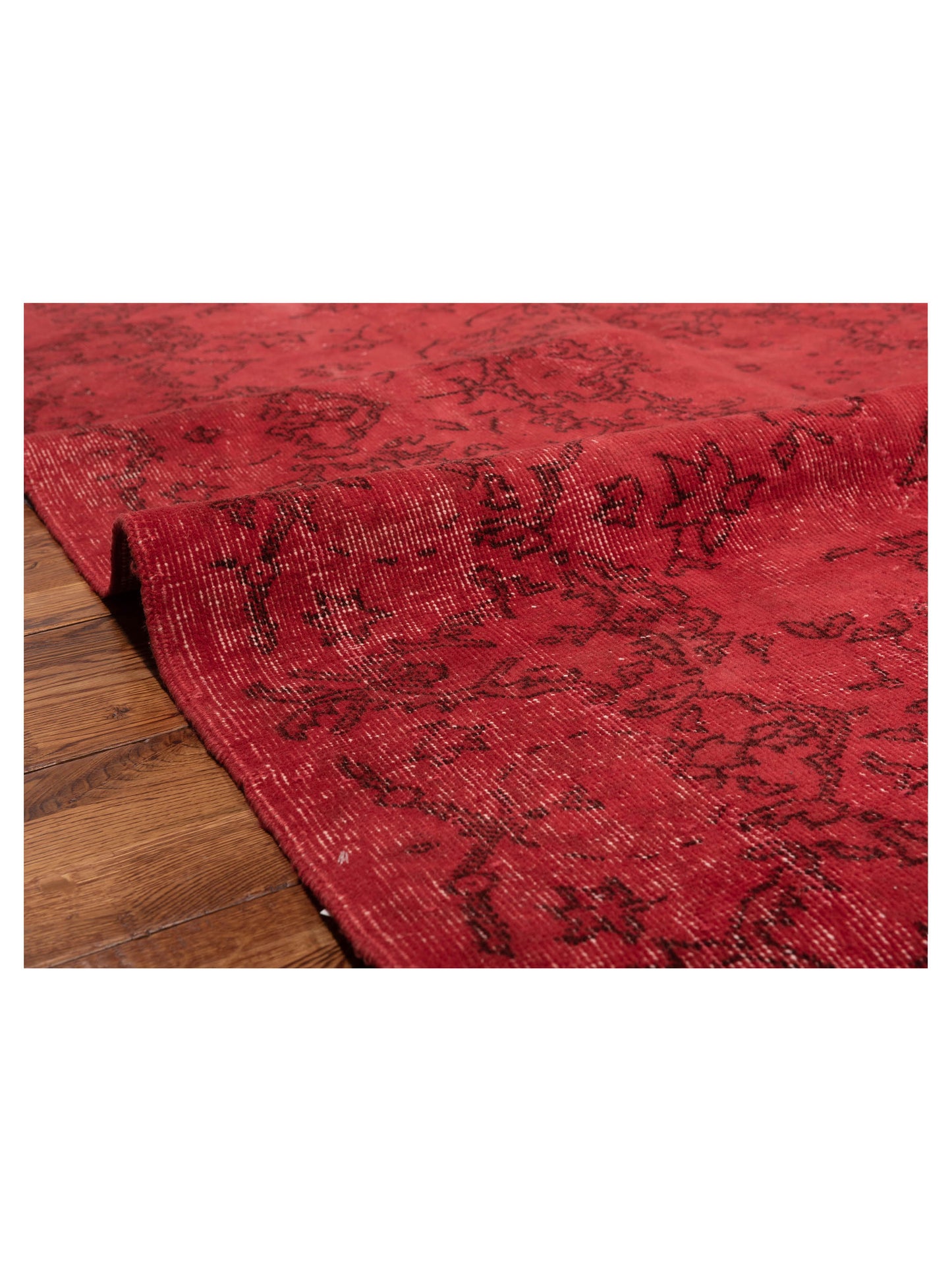 Vintage 114650 Red 5.3x8.1 Hand Knotted Rug
