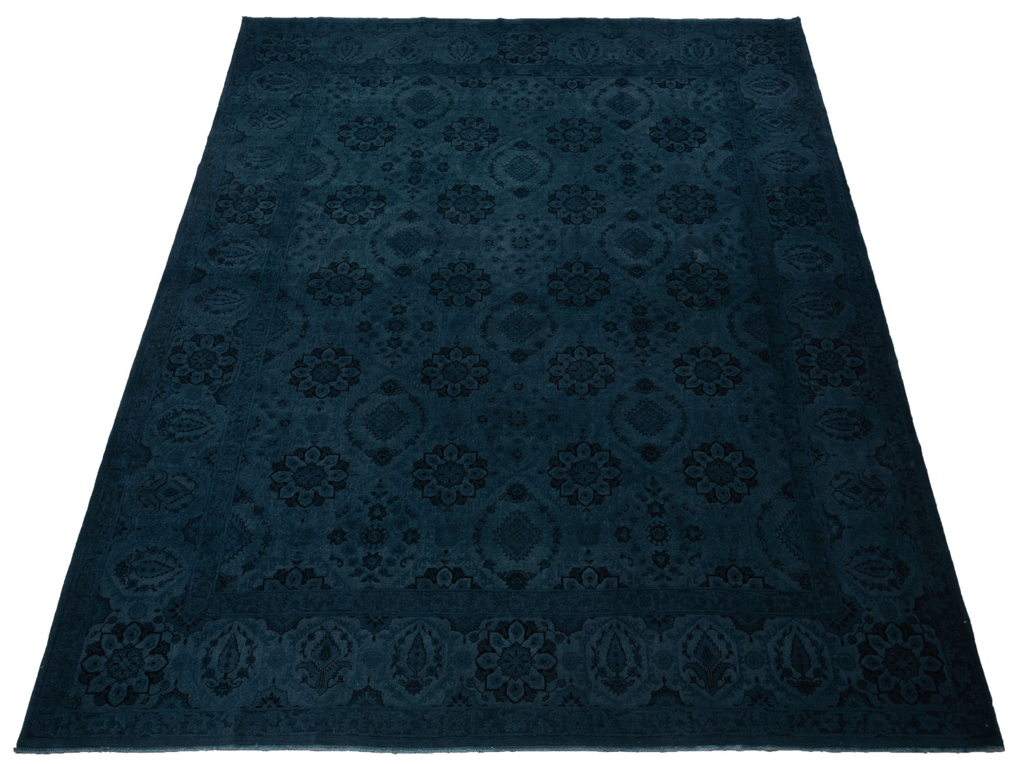 Vintage 114672 Indigo 12.7x15.3 Hand Knotted Rug