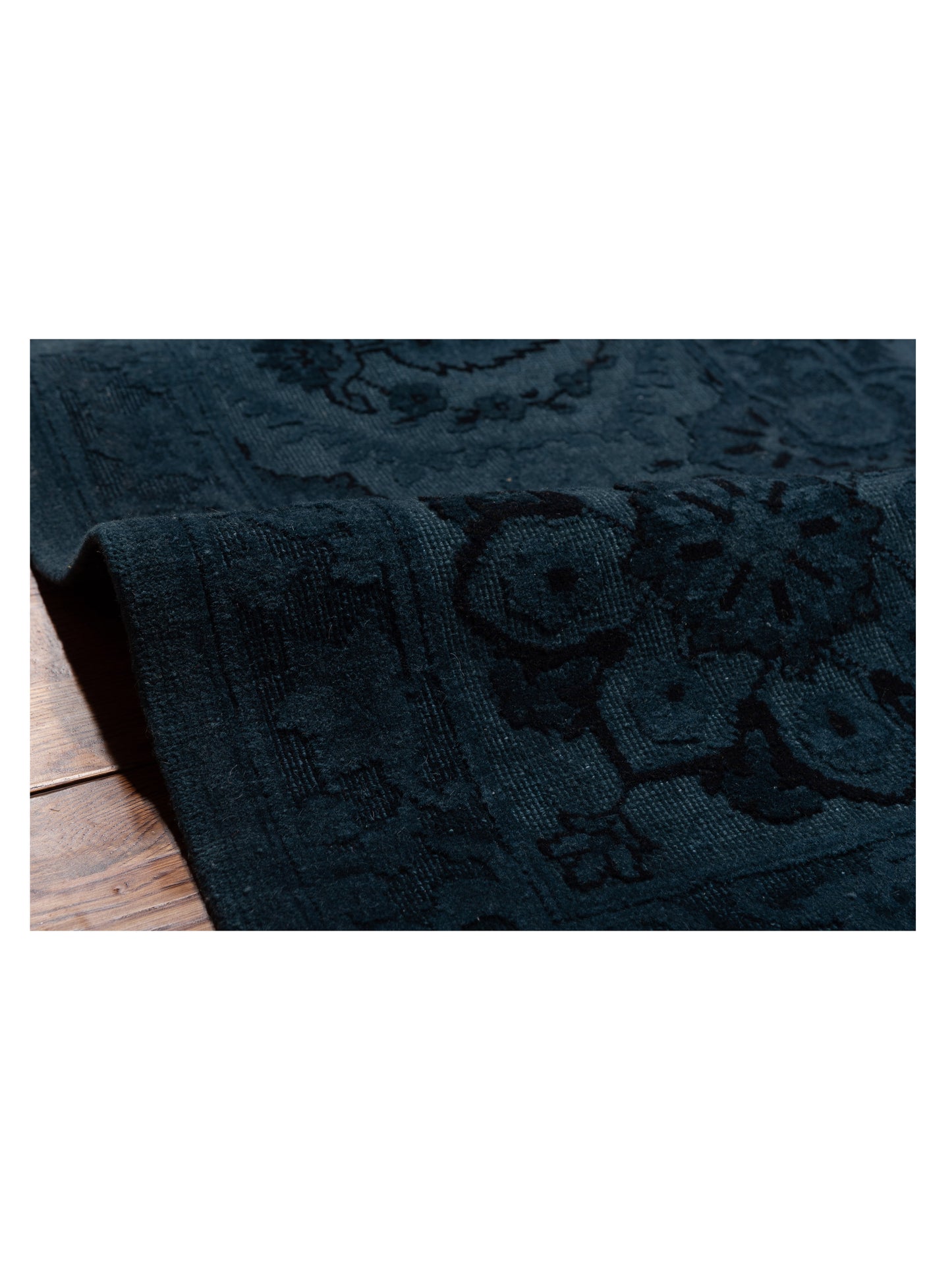 Vintage 114672 Indigo 12.7x15.3 Hand Knotted Rug