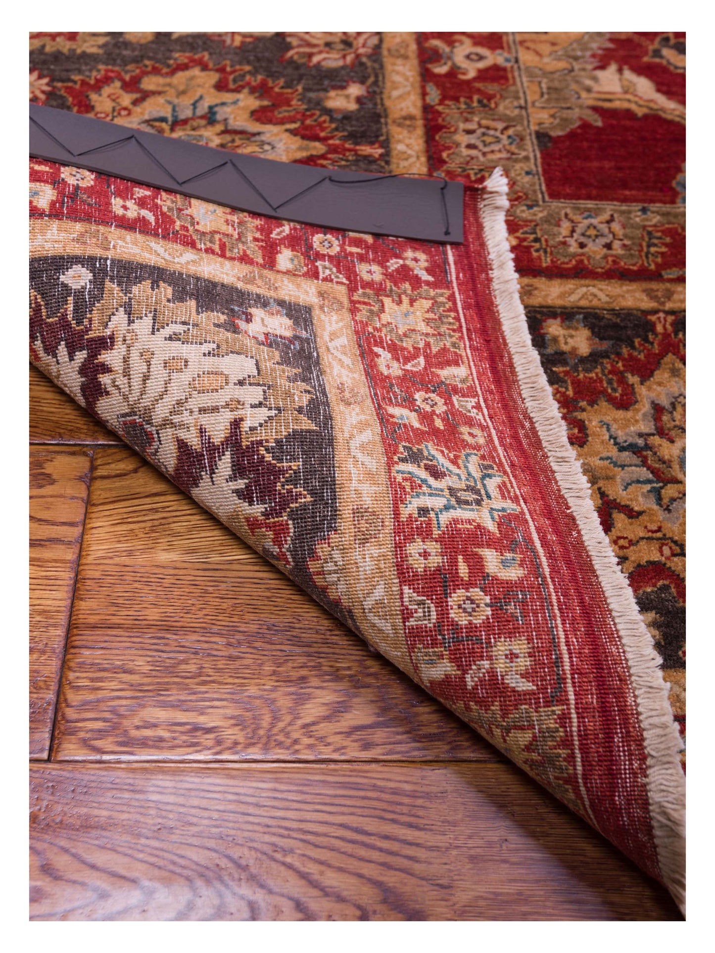 Firuze Lidya Red Charcoal 10x13.10 Hand Knotted Rug