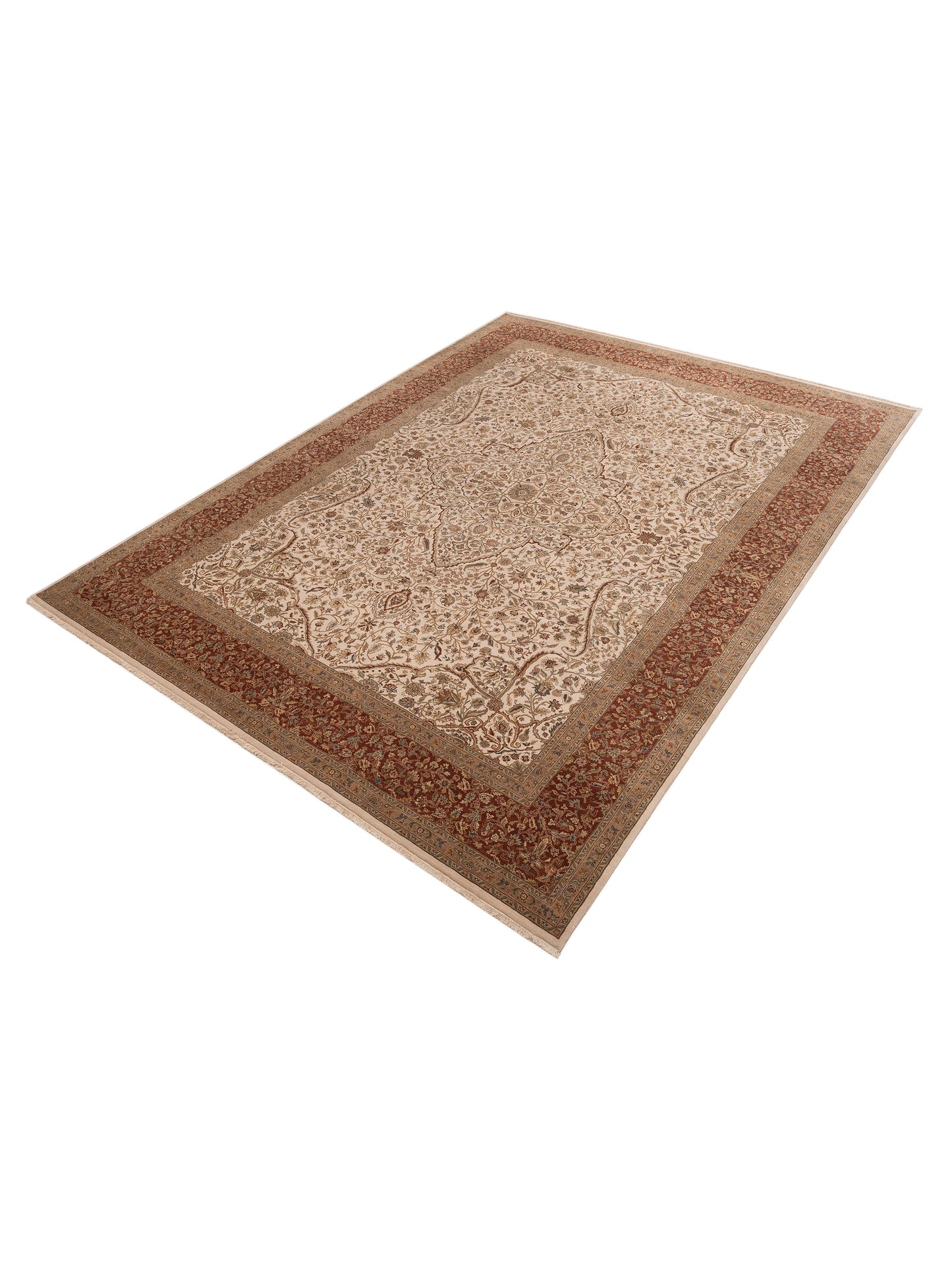 Empire 114729 Ivory Brick 10.1x13.9 Hand Knotted Rug