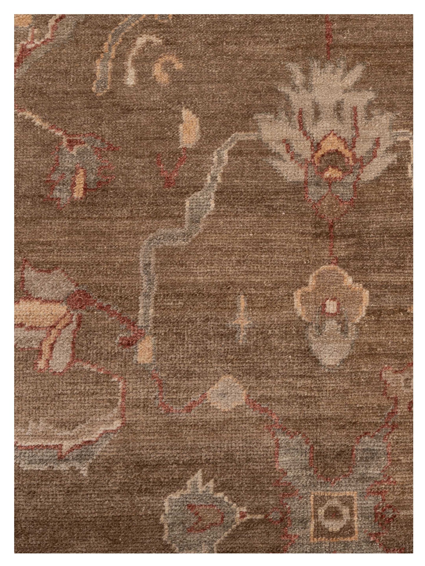 Angora Oushak 114811 Brown Green 6x8.6 Hand Knotted Rug