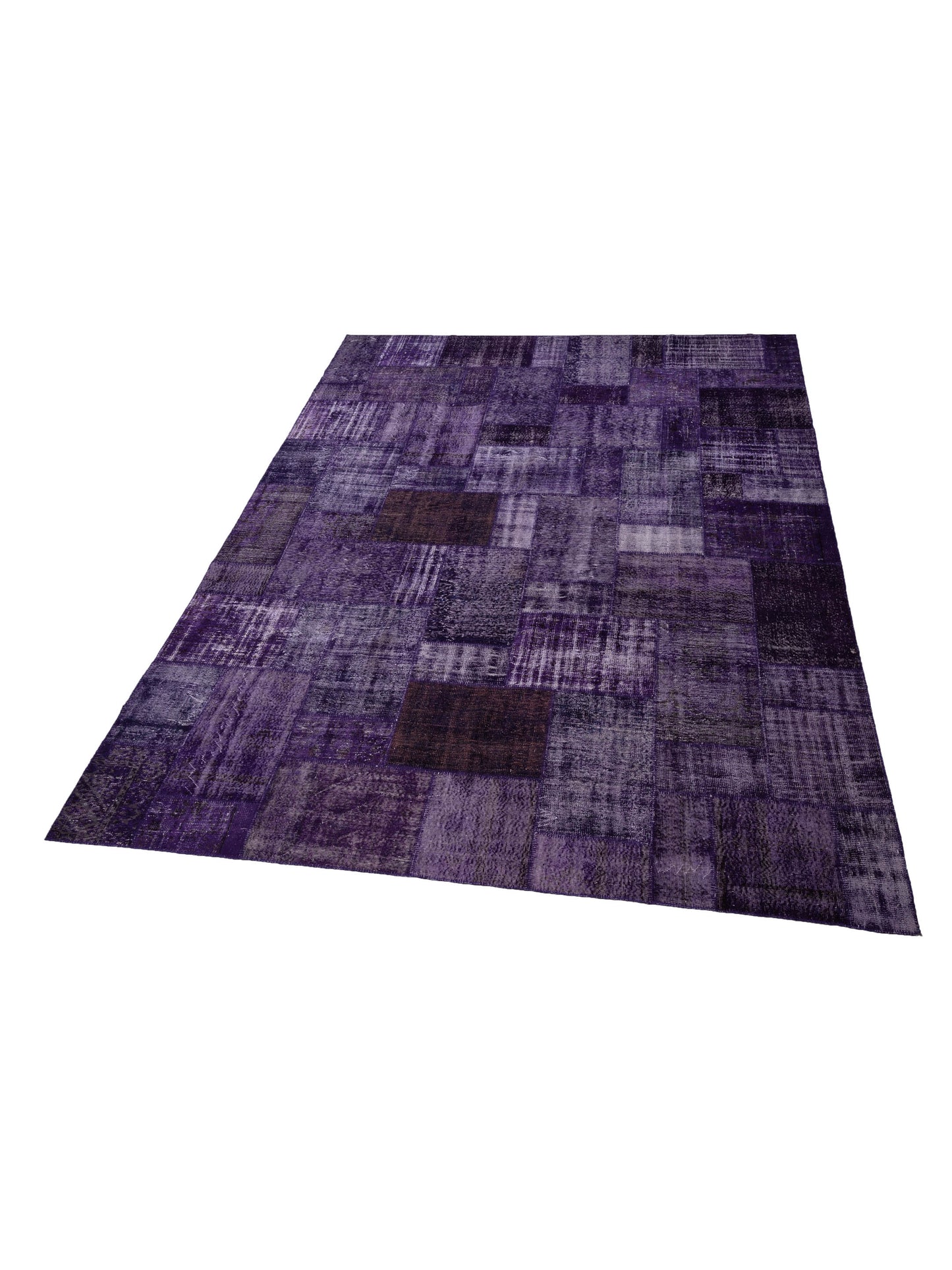 Turkish Vestige Patchwork 114841 Purple 12x14.10 Hand Knotted Rug
