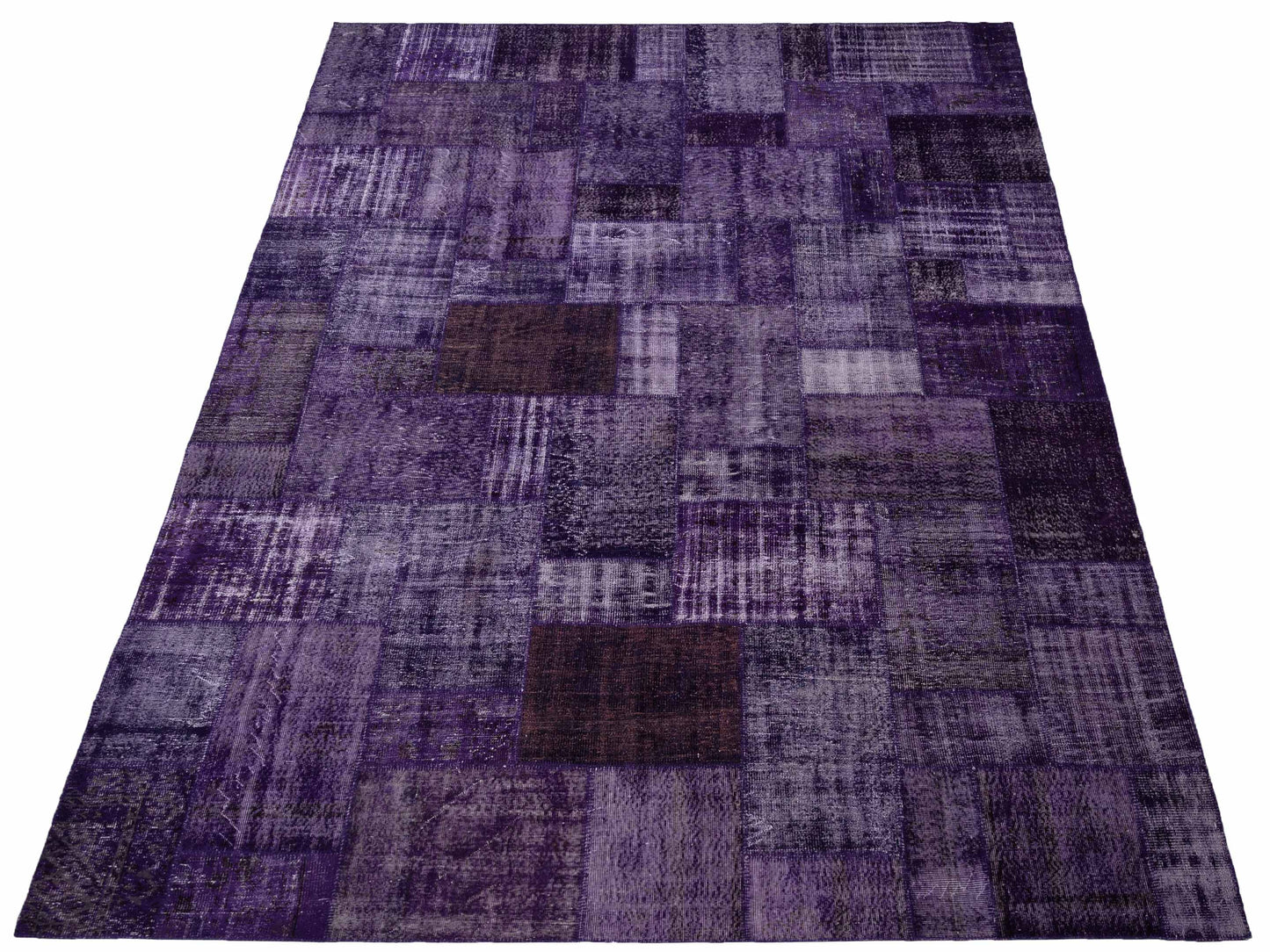Turkish Vestige Patchwork 114841 Purple 12x14.10 Hand Knotted Rug