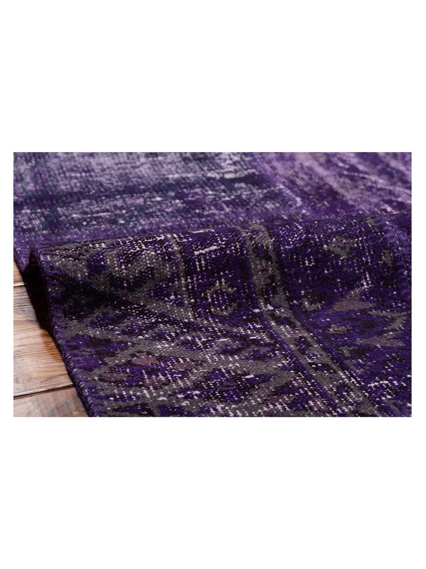 Turkish Vestige Patchwork 114841 Purple 12x14.10 Hand Knotted Rug