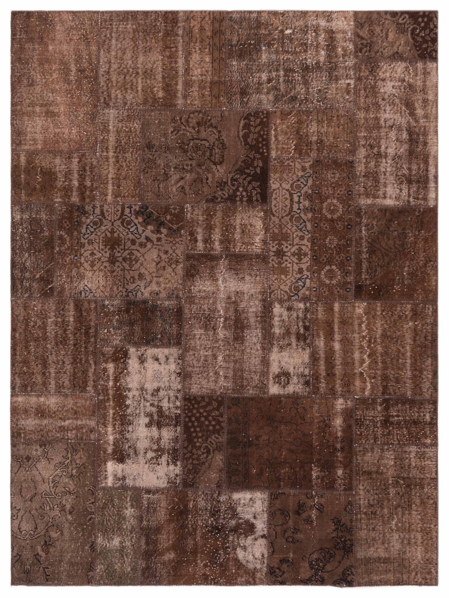Pasha Turkish Vestige Patchwork Brown Contemporary