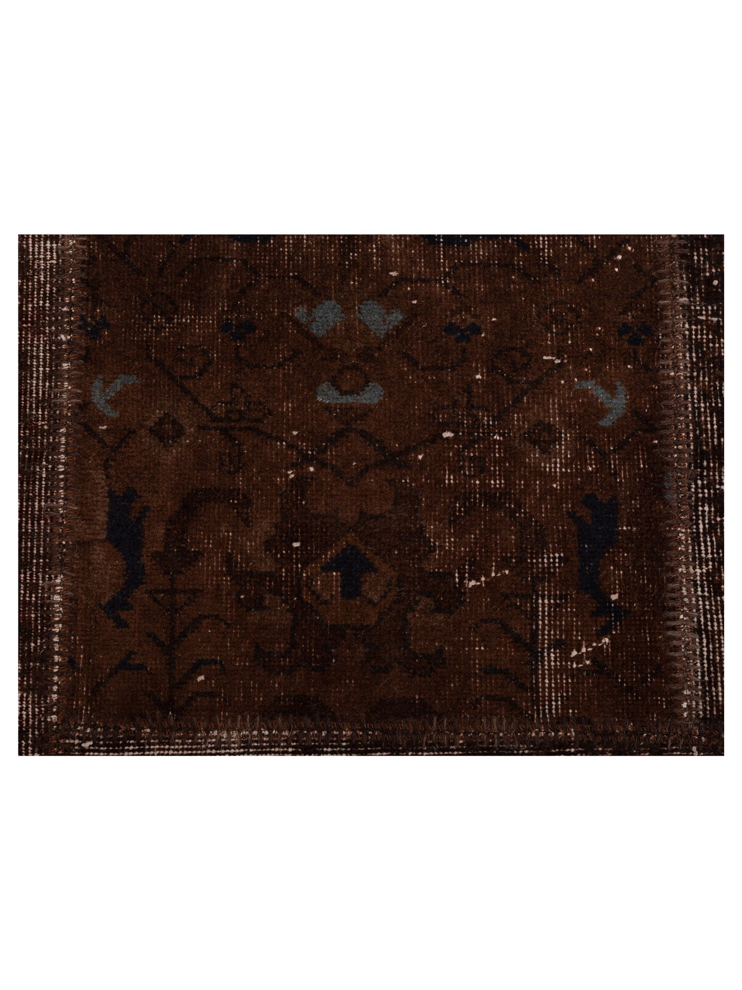 Turkish Vestige Patchwork 114851 Dark Brown 8x10 Hand Knotted Rug
