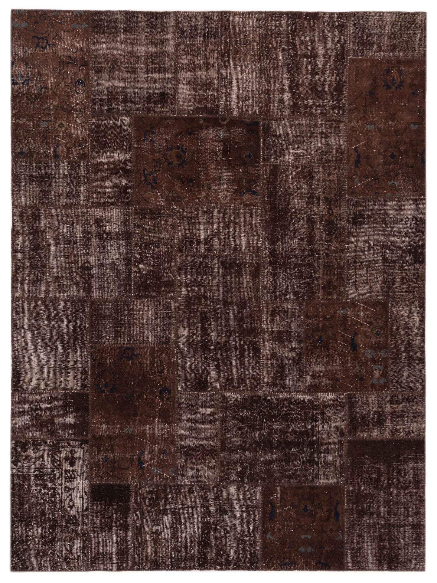 Pasha Turkish Vestige Patchwork Dark Brown Contemporary