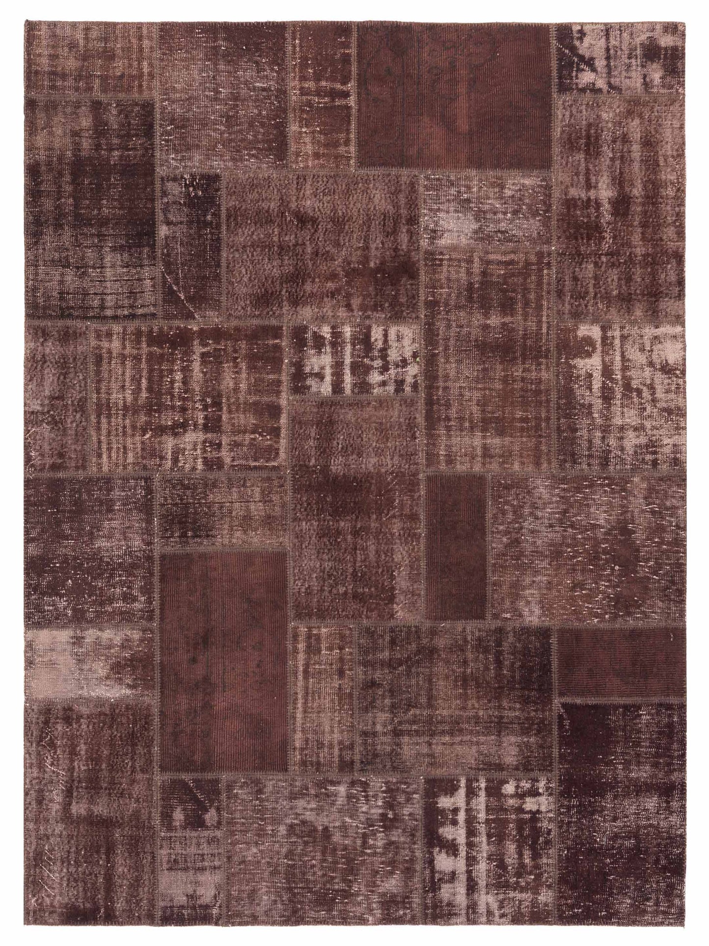 Pasha Turkish Vestige Patchwork Dark Brown Contemporary