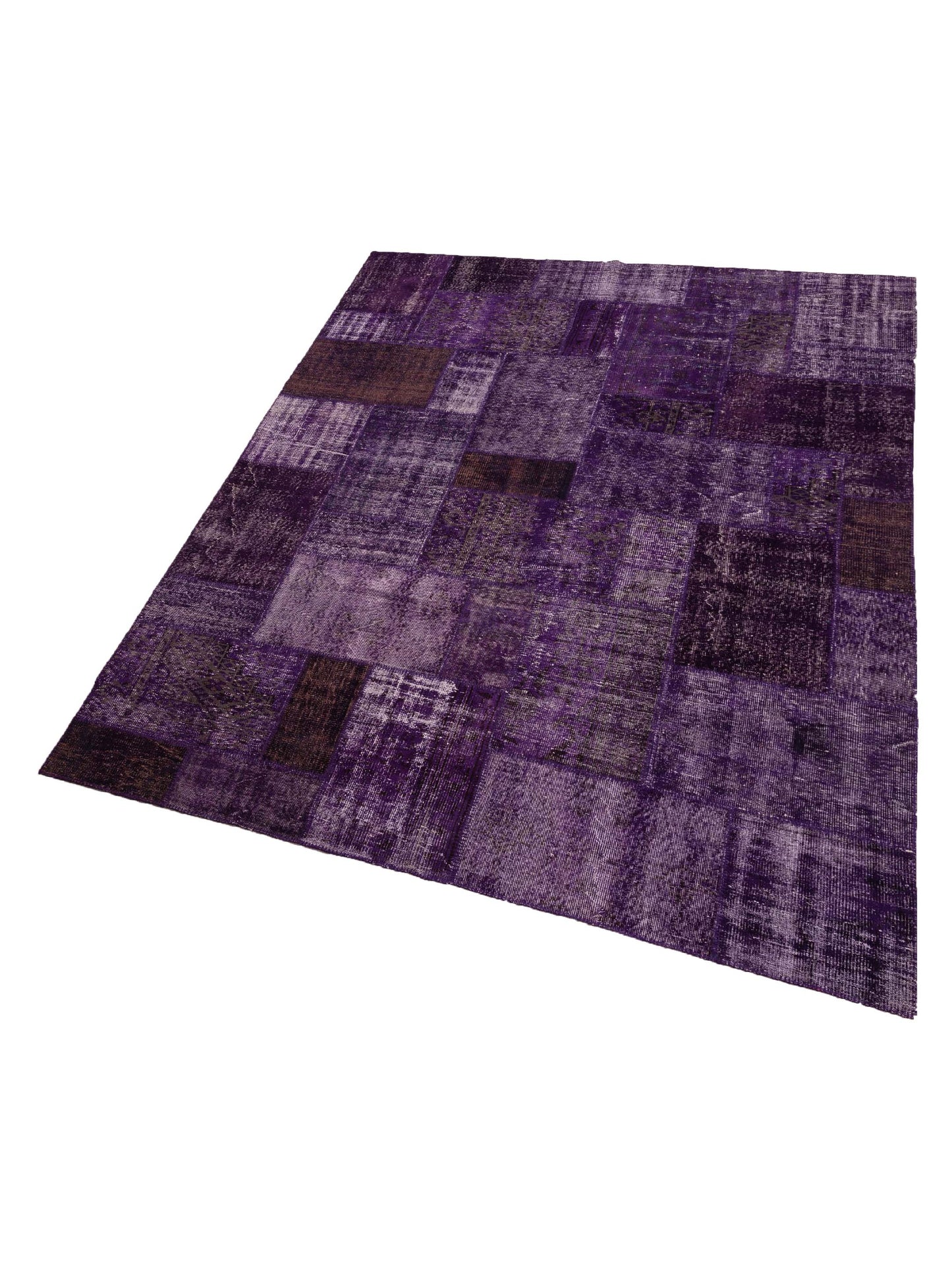 Turkish Vestige Patchwork 114868 Purple 9.2x12 Hand Knotted Rug