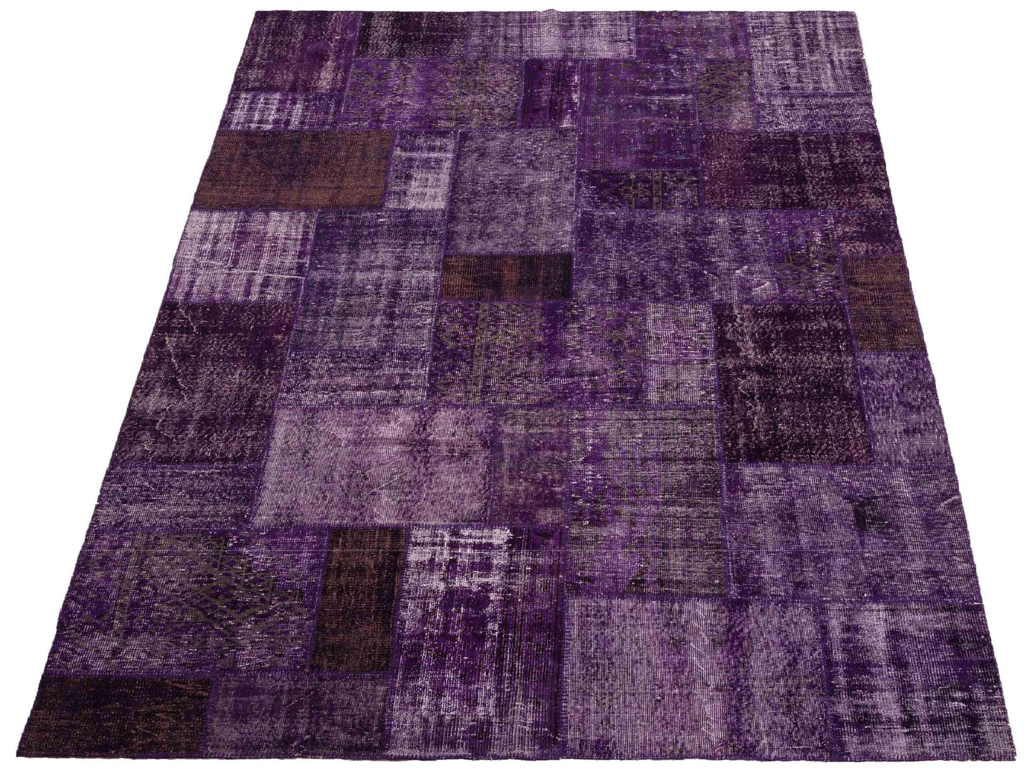 Turkish Vestige Patchwork 114868 Purple 9.2x12 Hand Knotted Rug