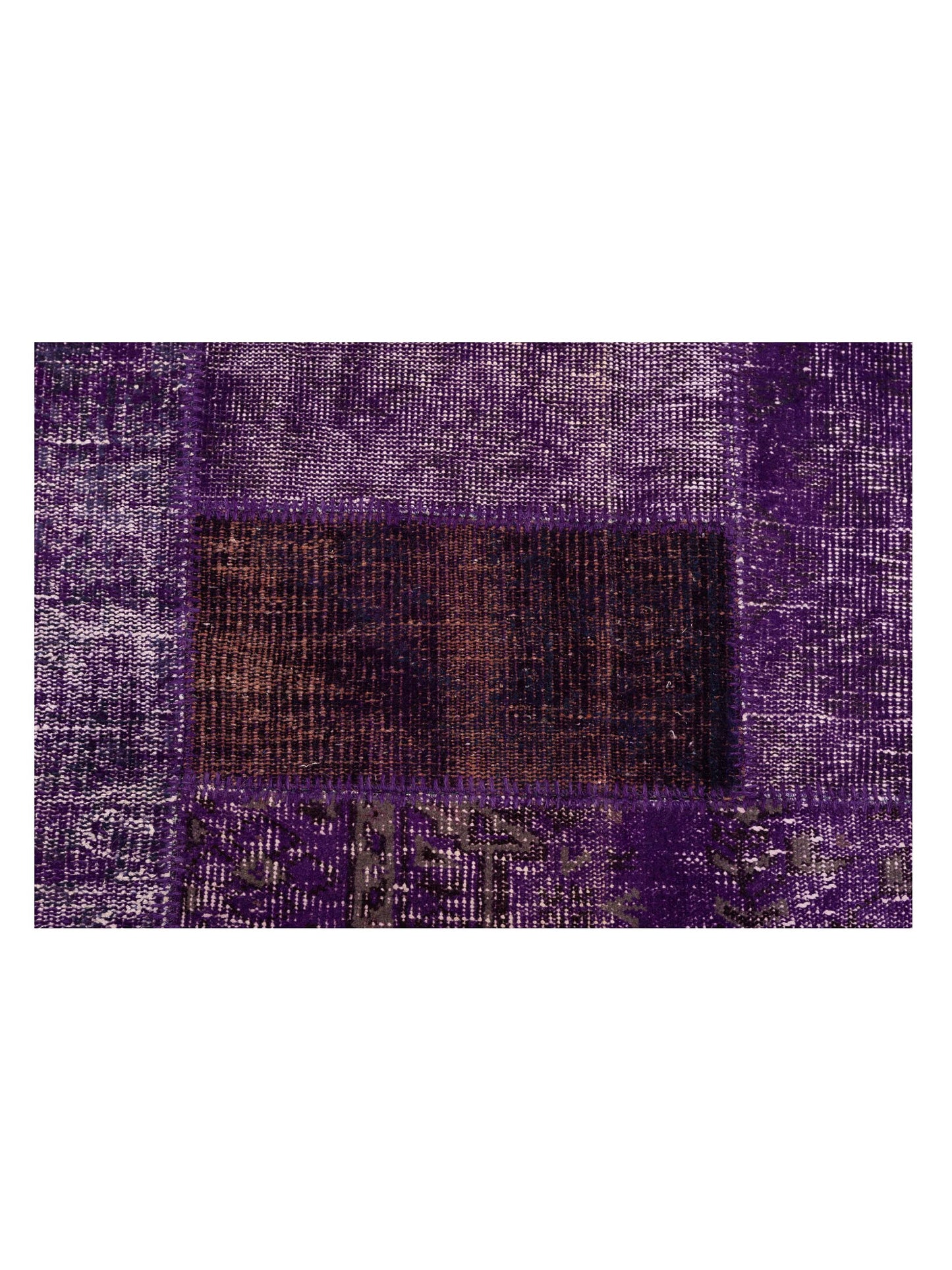Turkish Vestige Patchwork 114868 Purple 9.2x12 Hand Knotted Rug