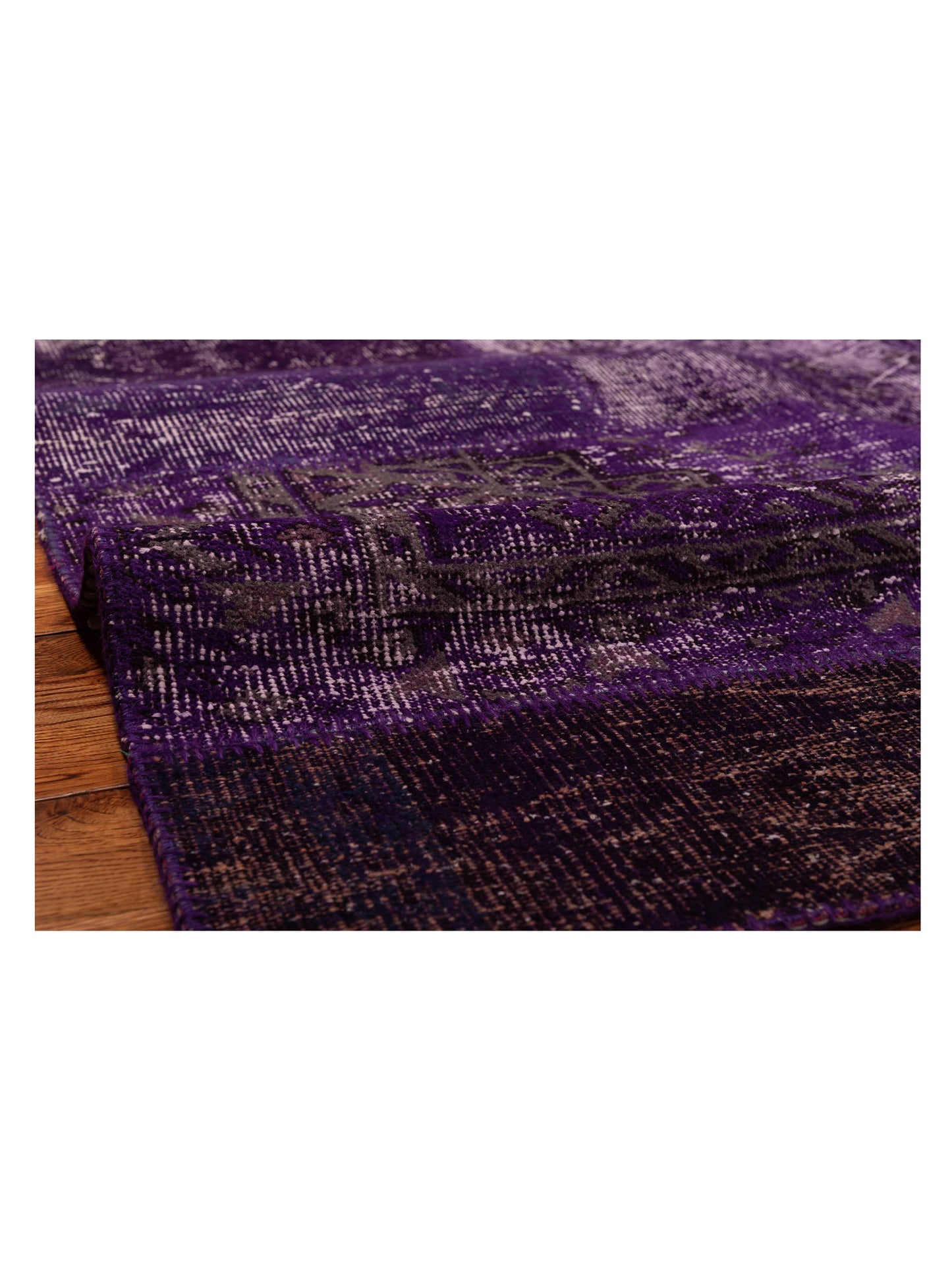 Turkish Vestige Patchwork 114868 Purple 9.2x12 Hand Knotted Rug