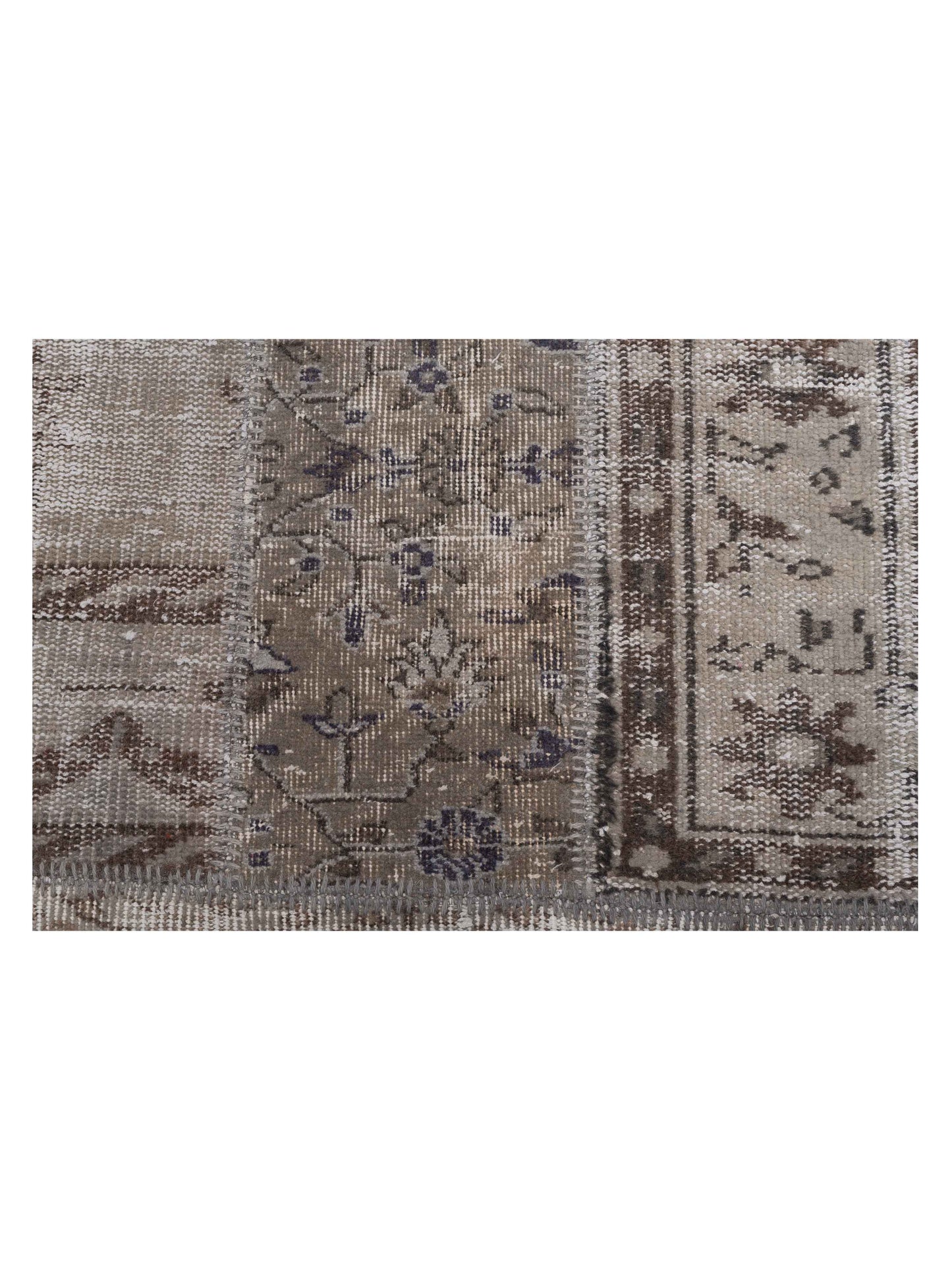 Turkish Vestige Patchwork 114903 Light Gray 8.2x9.10 Hand Knotted Rug