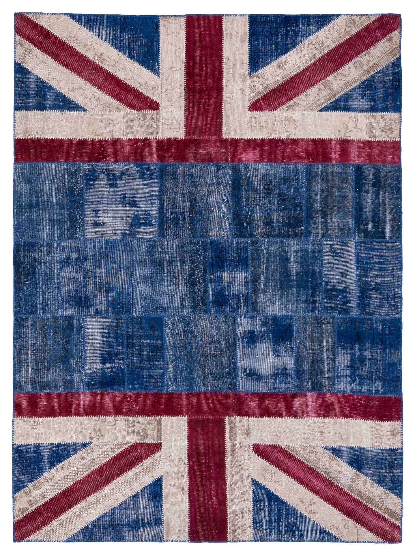 Pasha Turkish Vestige Patchwork Blue Red Contemporary