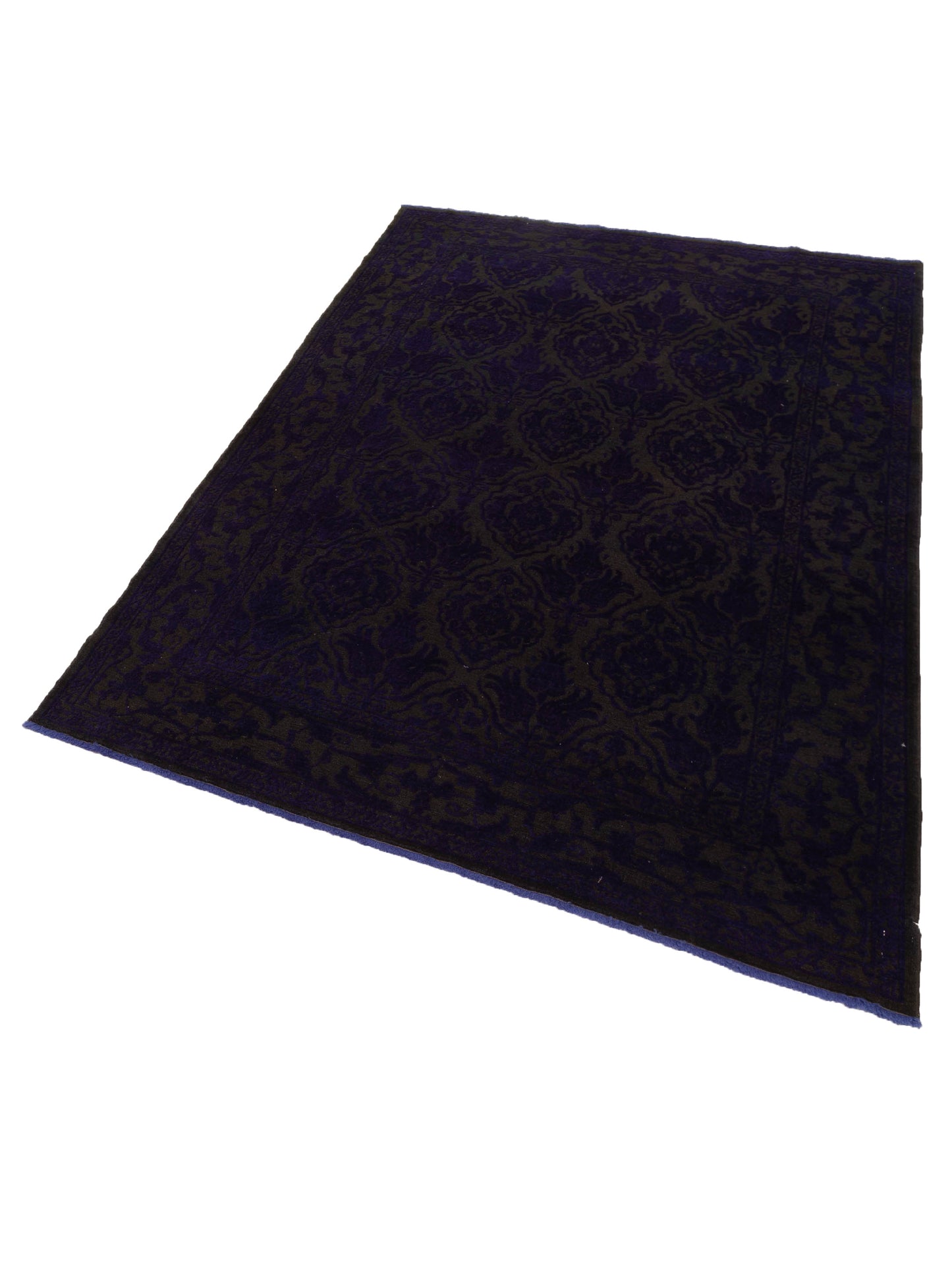 Color Bouquet 114935 Charcoal Purple 6.7x9.4 Hand Knotted Rug