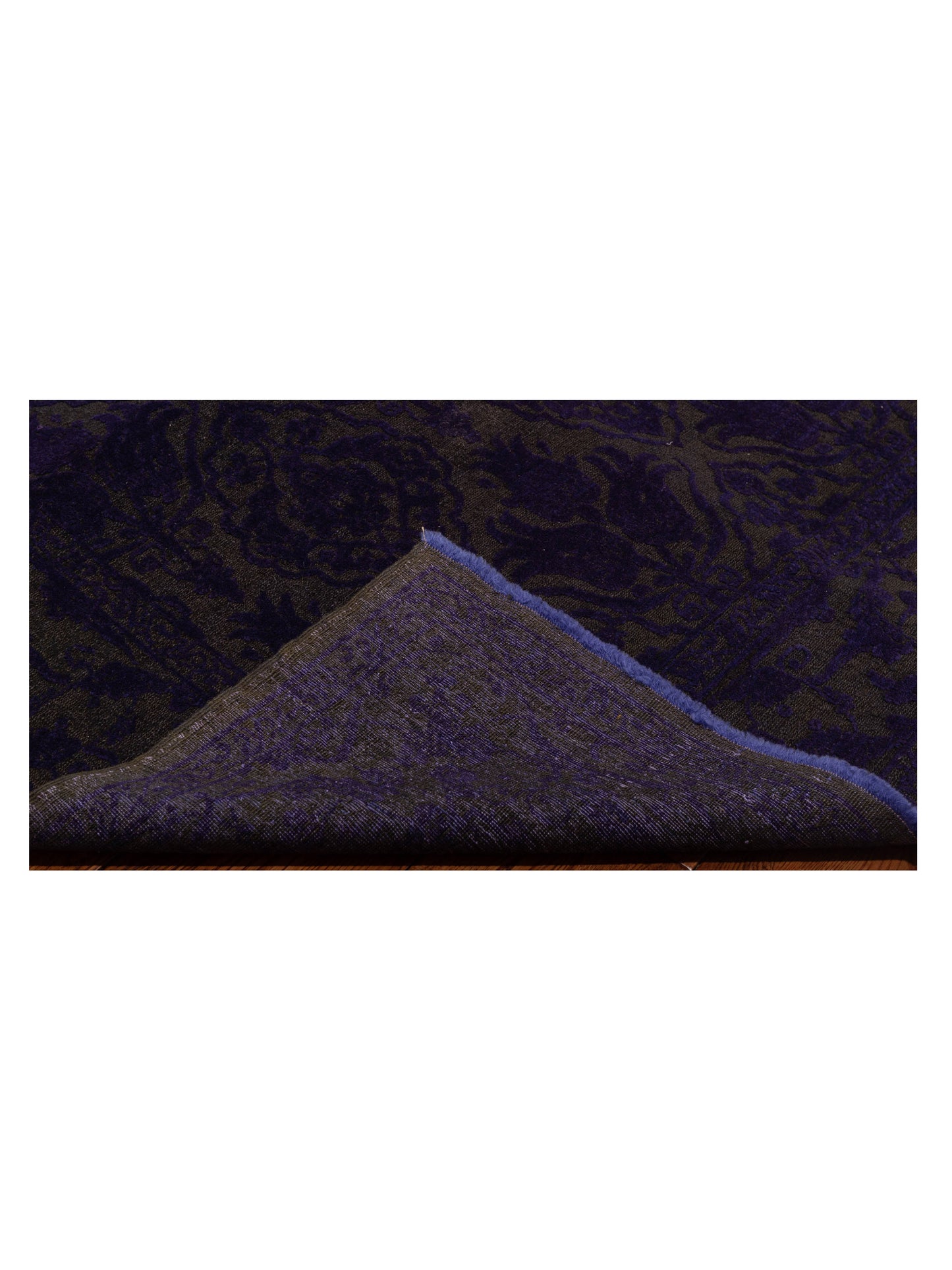 Color Bouquet 114935 Charcoal Purple 6.7x9.4 Hand Knotted Rug