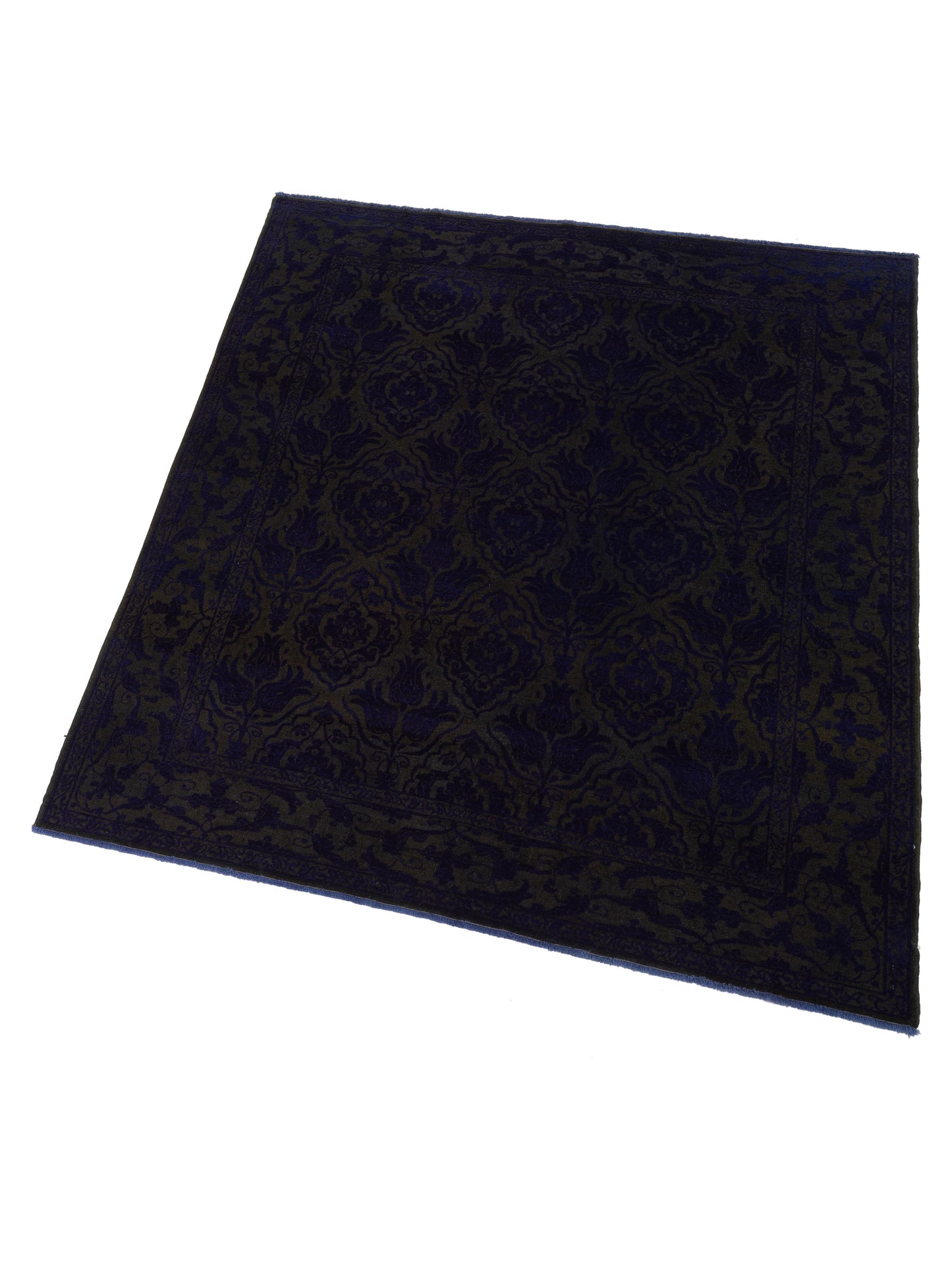 Color Bouquet 114938 Charcoal Purple 8.2x9.5 Hand Knotted Rug