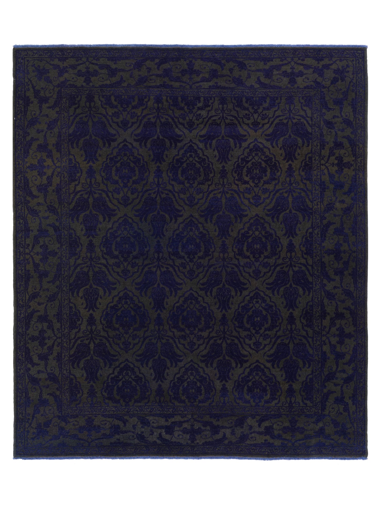 Pasha Color Bouquet Charcoal Purple Transitional