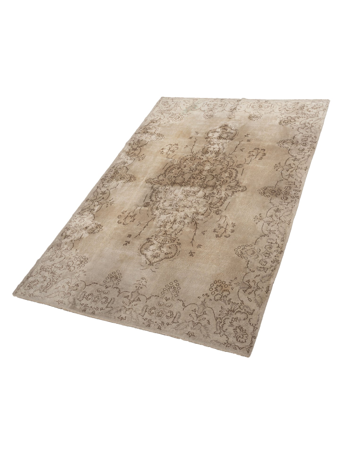 Vintage 114971 Silver 7.2x11 Hand Knotted Rug