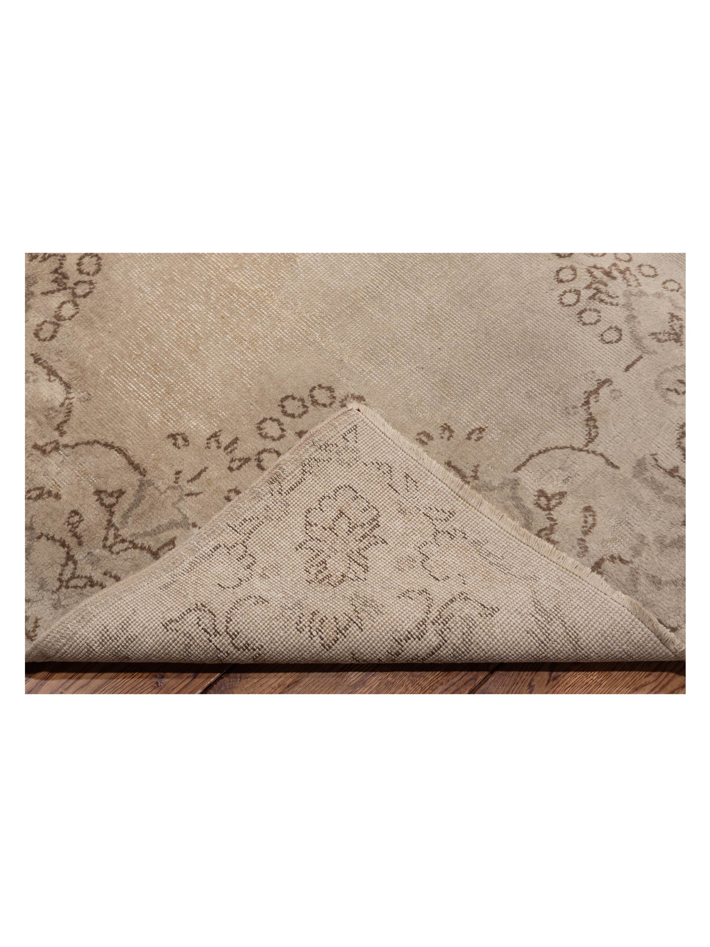 Vintage 114971 Silver 7.2x11 Hand Knotted Rug