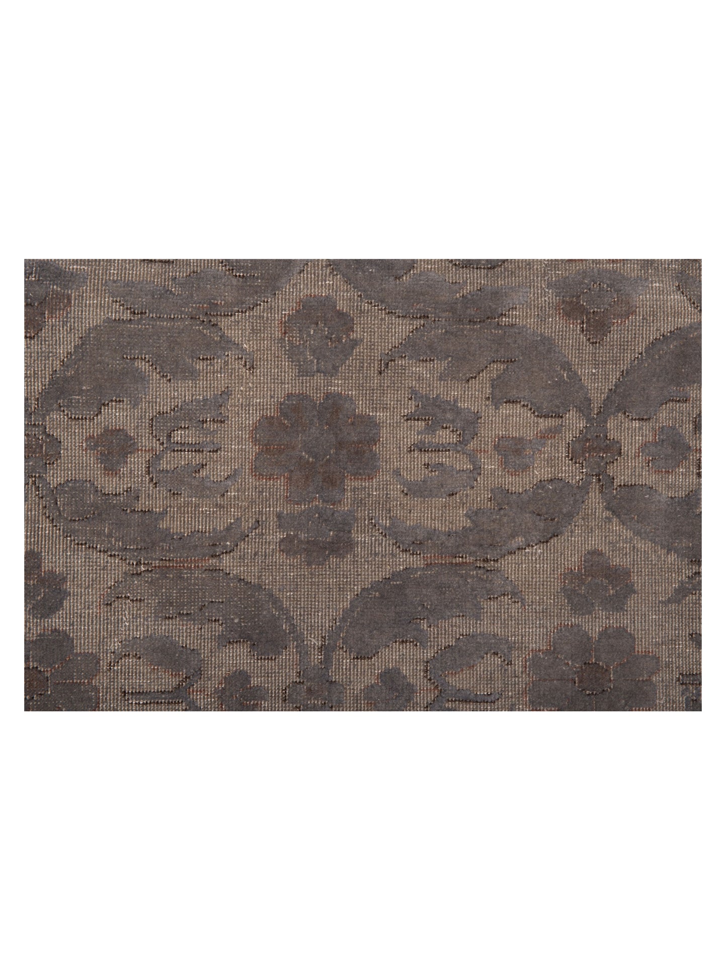 Vintage 114978 Gray 9.7x12.2 Hand Knotted Rug