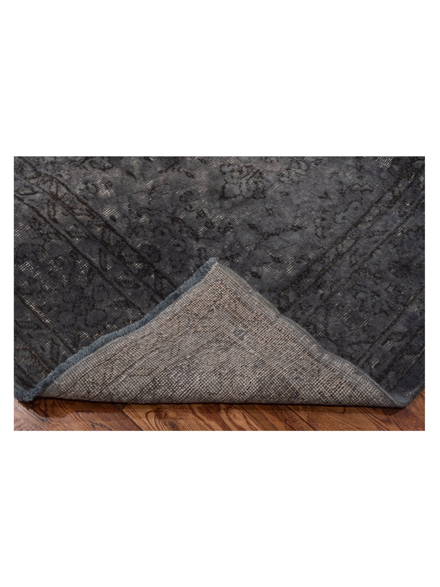 Vintage 114988 Gray 7x10.4 Hand Knotted Rug