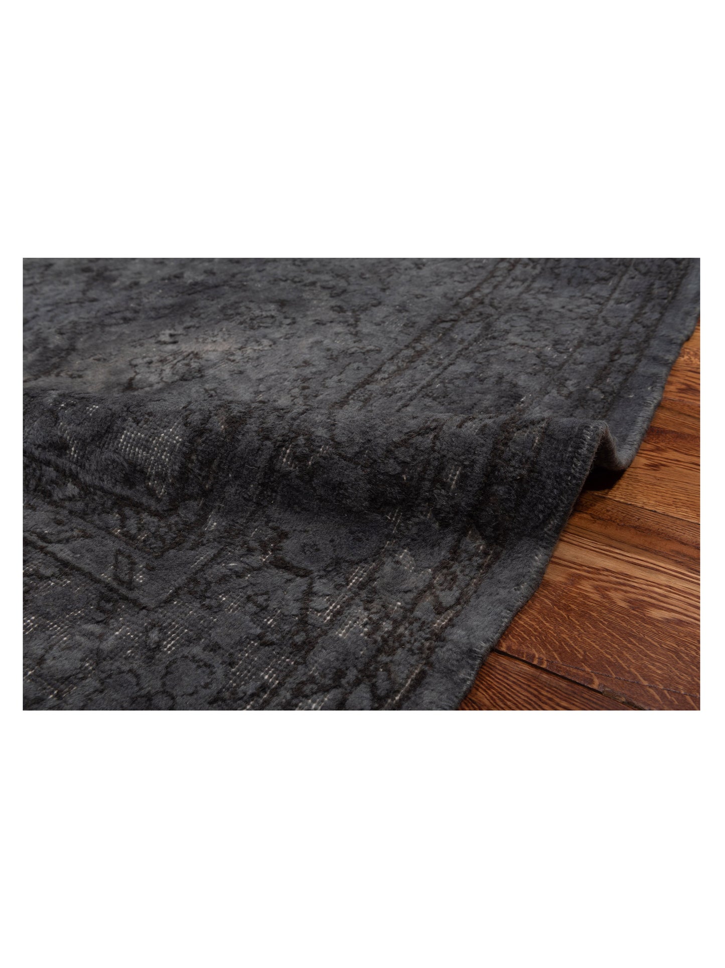 Vintage 114988 Gray 7x10.4 Hand Knotted Rug