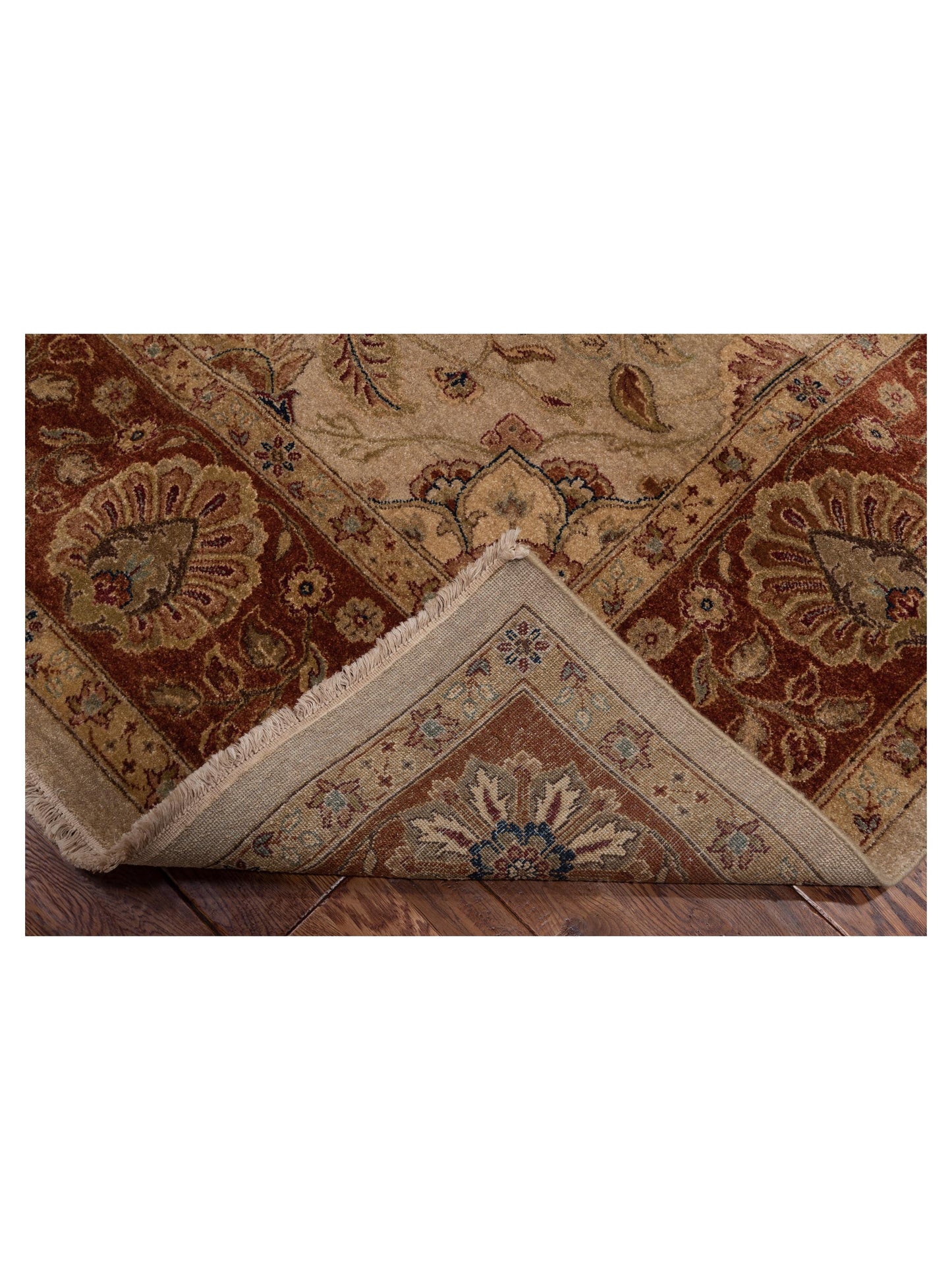 Ghazani 115021 Beige Rust 8.1x10.2 Hand Knotted Rug