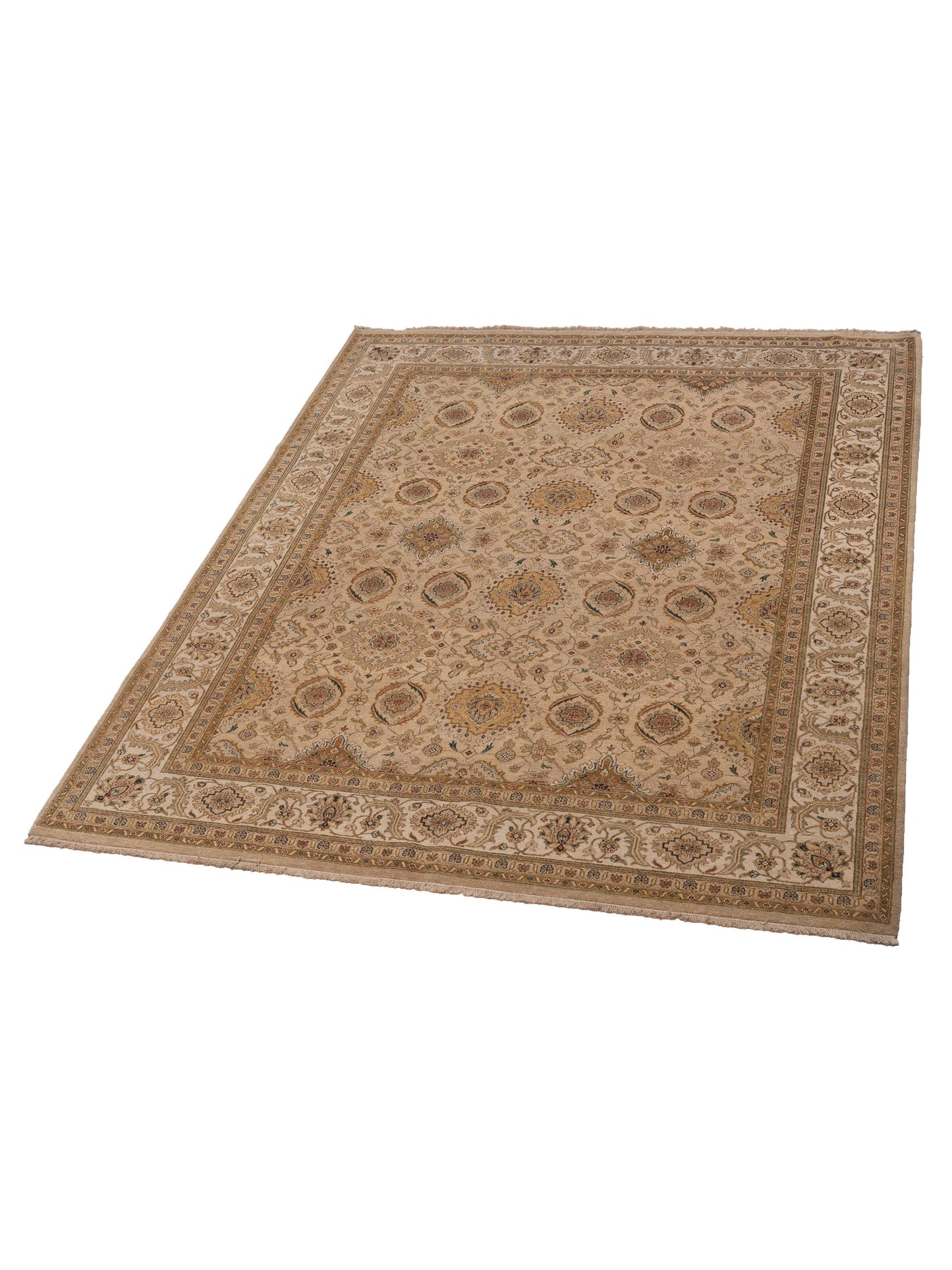 Platinum 115028 Camel Ivory 8x9.11 Hand Knotted Rug