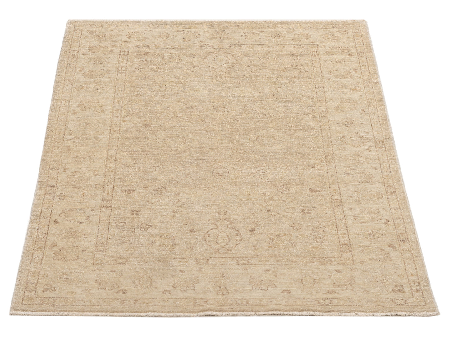 Laila 115195 Silver Ivory 3.11x5.10 Hand Knotted Rug