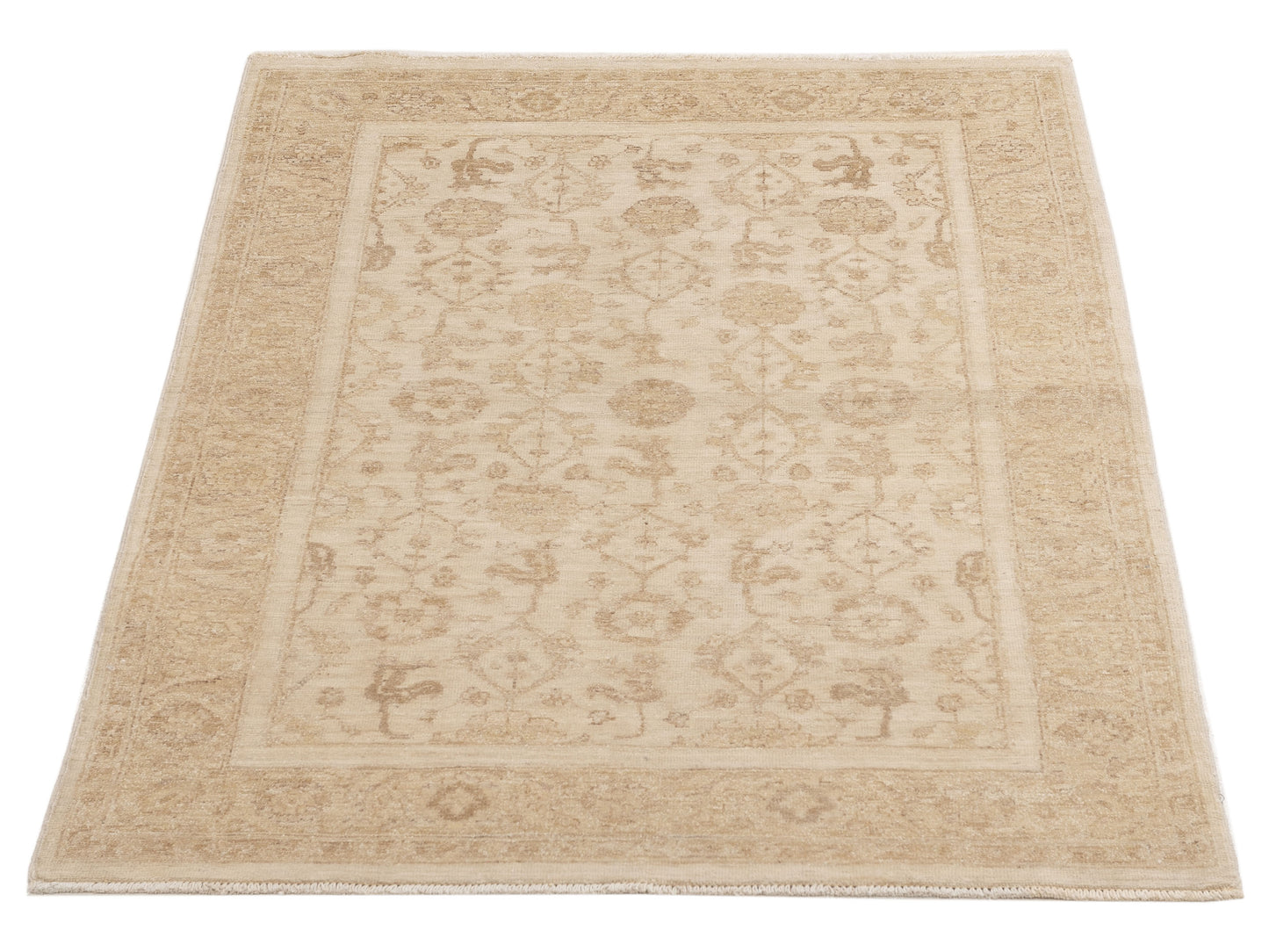 Laila 115196 Ivory Gold 4x5.10 Hand Knotted Rug