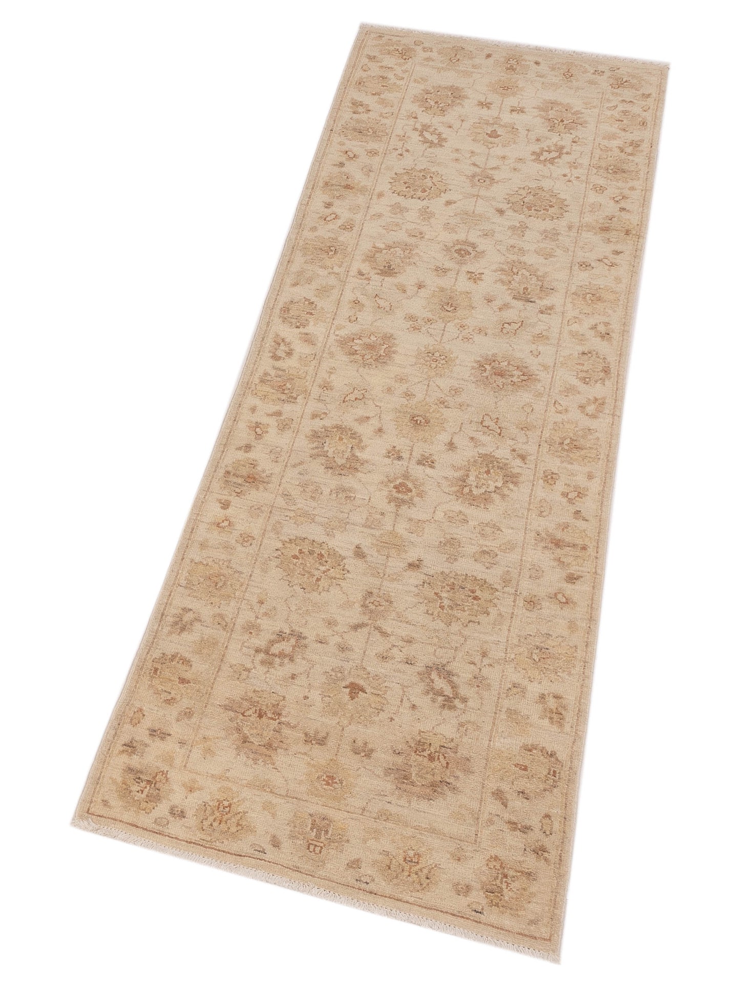 Laila 115221 Ivory Ivory 2.5x7.9 Hand Knotted Rug