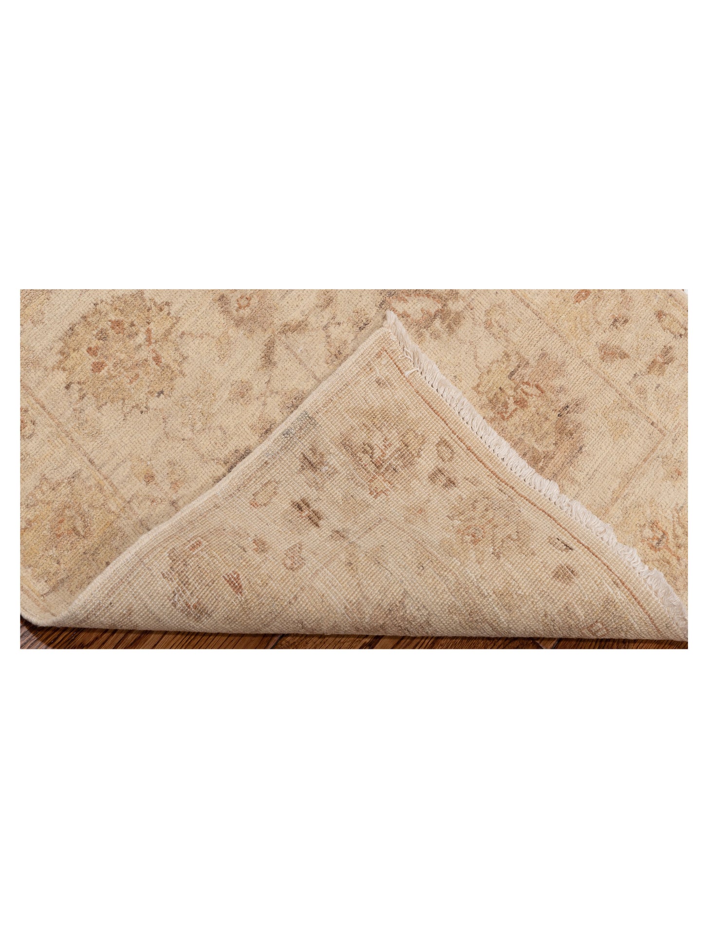 Laila 115221 Ivory Ivory 2.5x7.9 Hand Knotted Rug