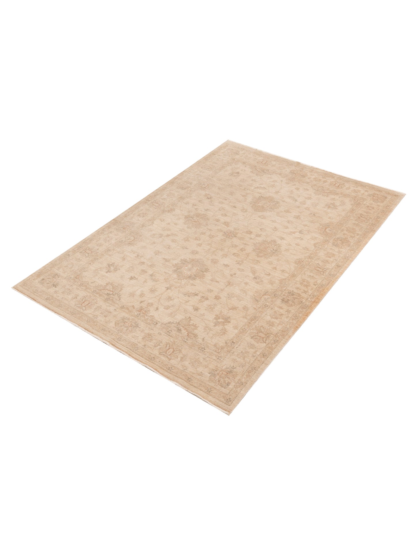 Laila 115223 Ivory Ivory 6x8.8 Hand Knotted Rug