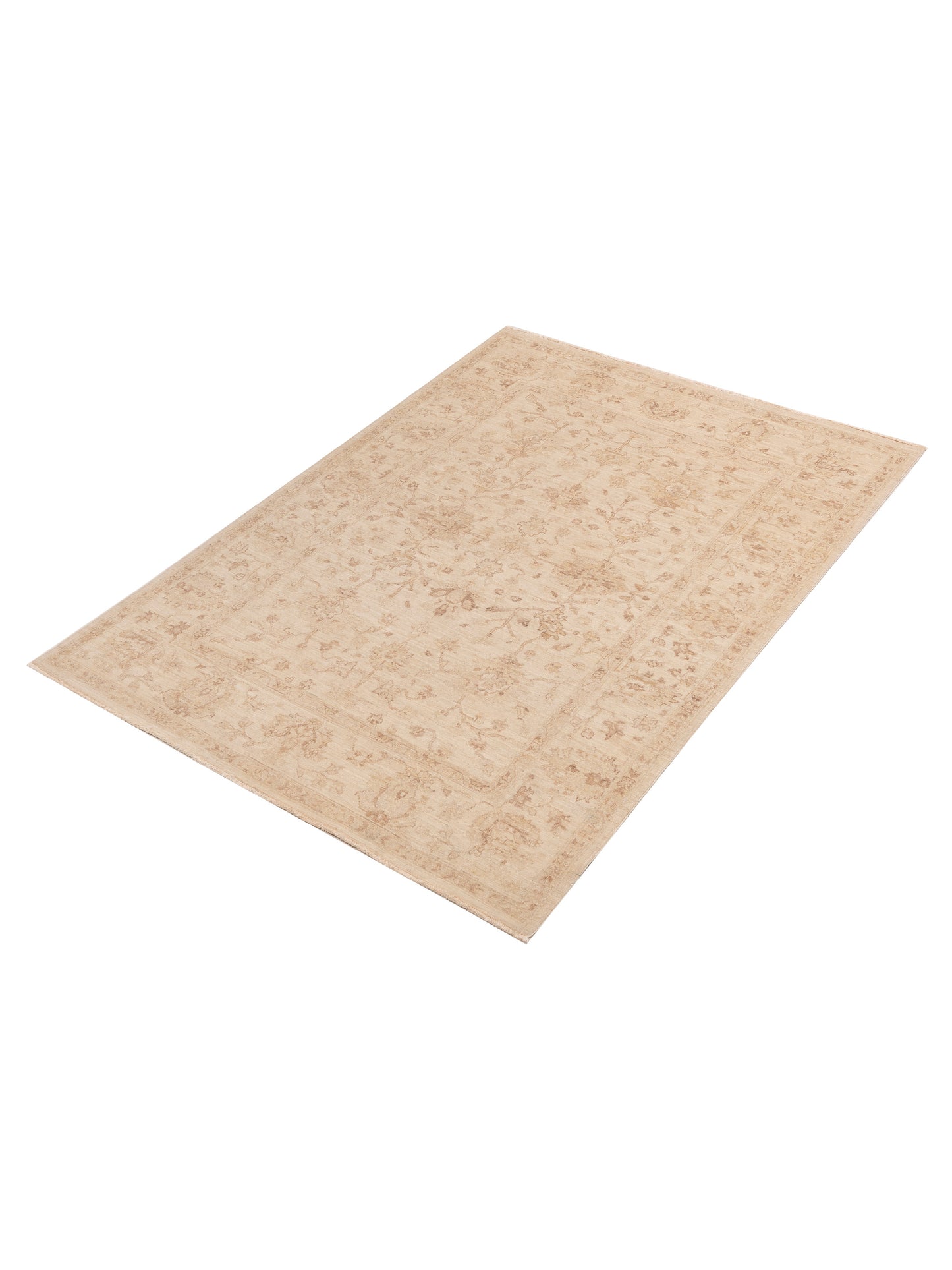 Laila 115224 Ivory Ivory 5.7x7.9 Hand Knotted Rug