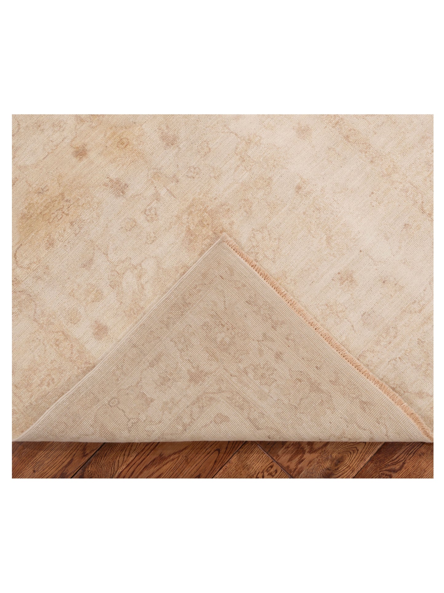 Laila 115233 Ivory Ivory 3.10x5.11 Hand Knotted Rug