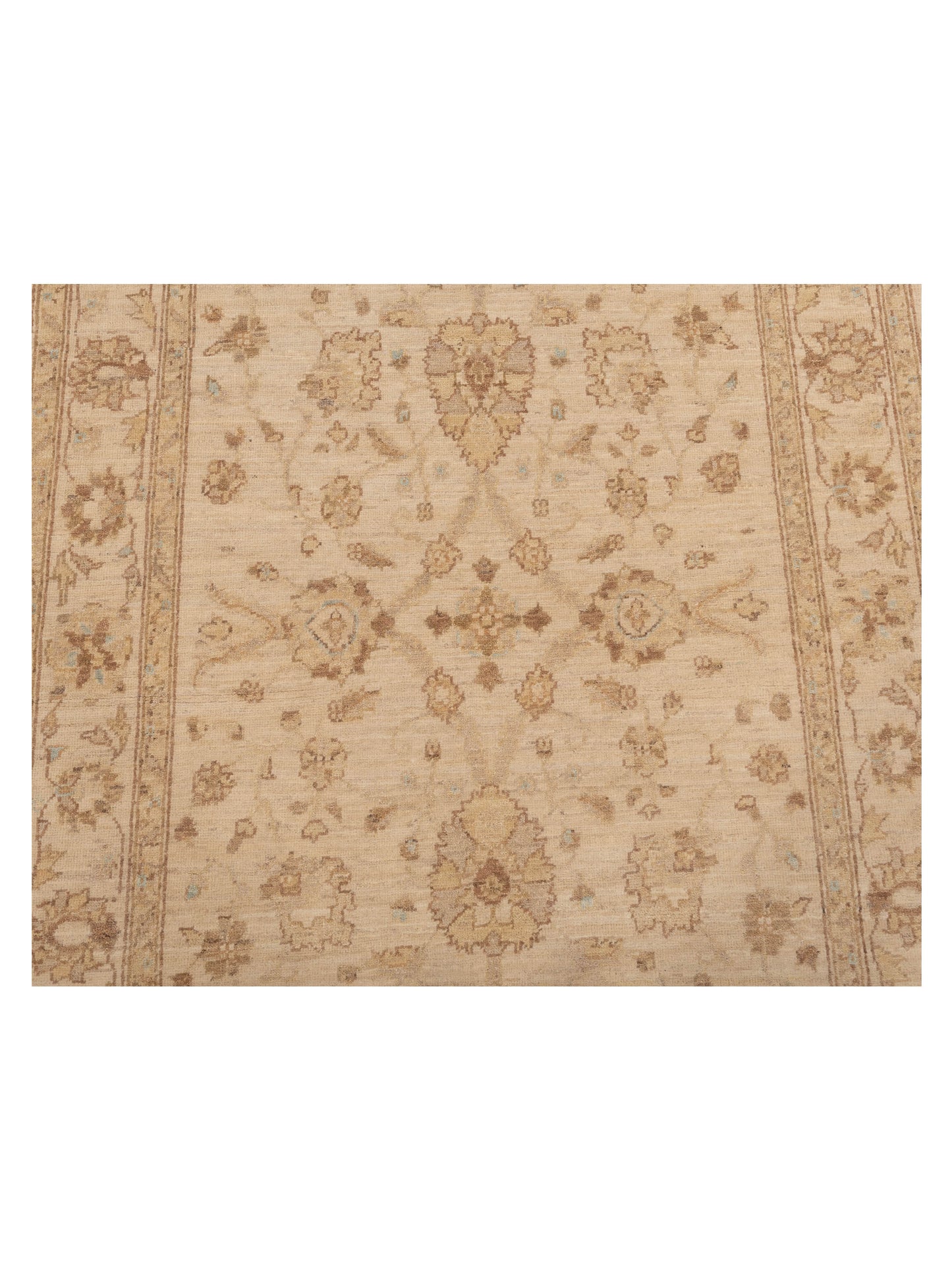 Laila 115239 Ivory Ivory 3.11x6.4 Hand Knotted Rug