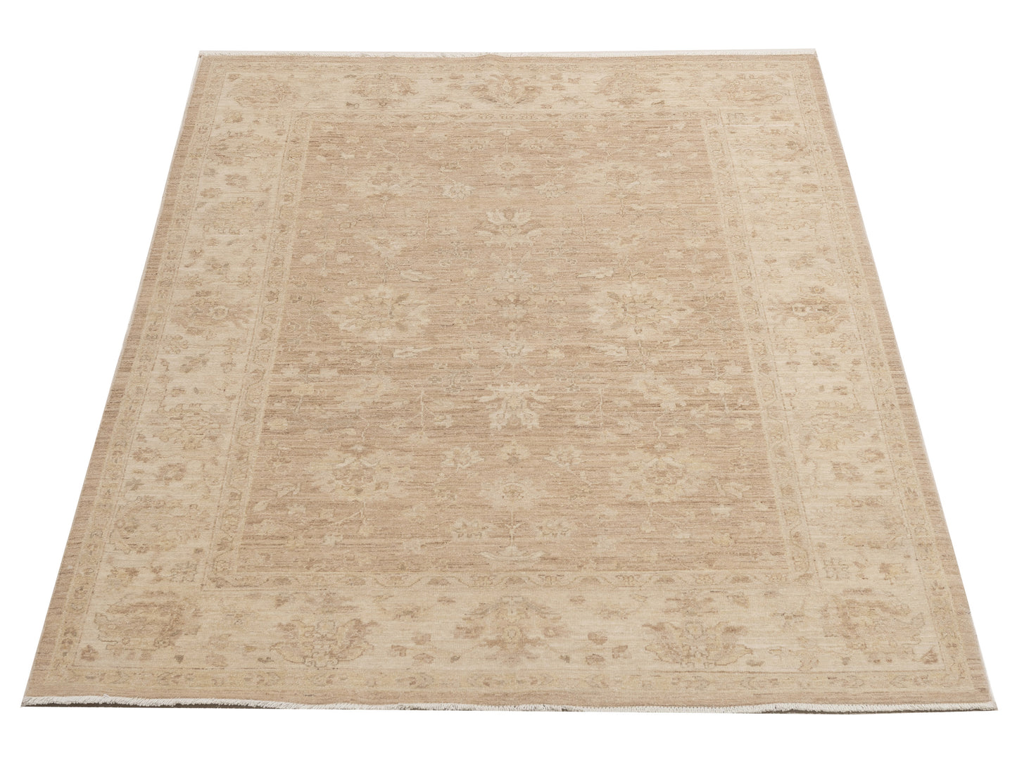 Laila 115248 Brown Ivory 5.8x7.10 Hand Knotted Rug