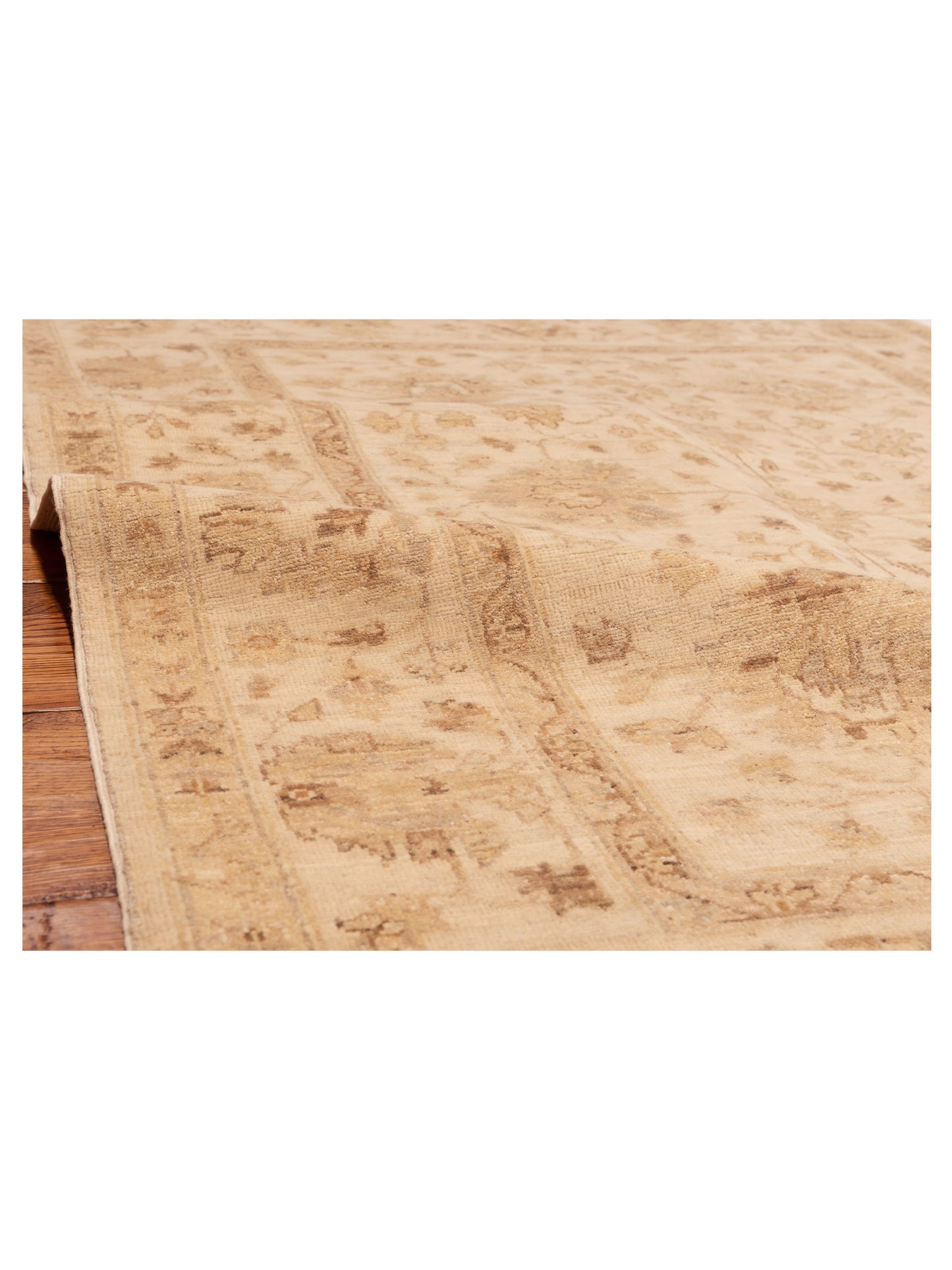 Laila 115249 Ivory Ivory 5x6.4 Hand Knotted Rug