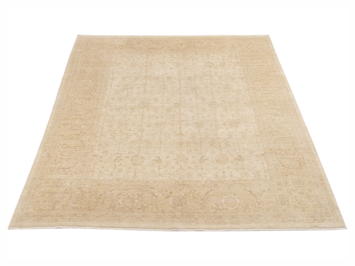 Laila 115283 Ivory Gold 8x9.8 Hand Knotted Rug