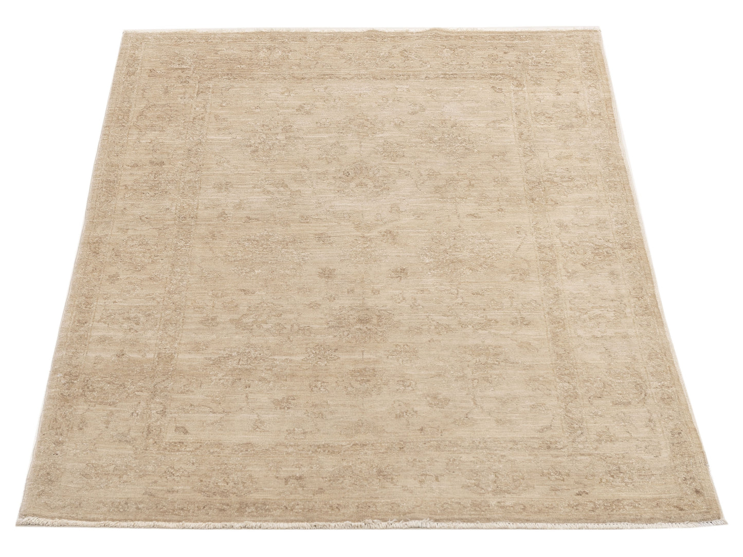 Laila 115291 Ivory Ivory 3.10x6 Hand Knotted Rug