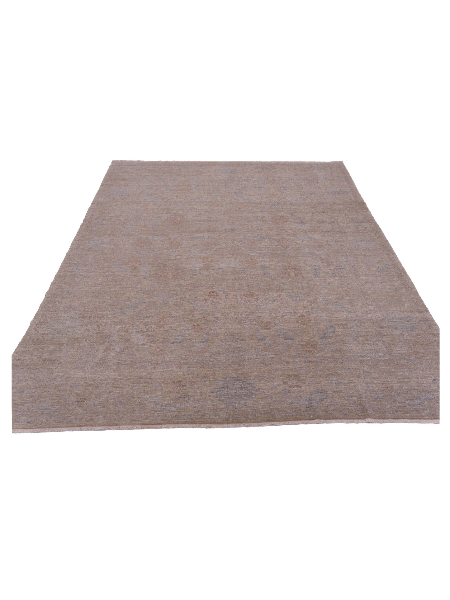 Yasemin Masume Green Brown 8.1x9.10 Hand Knotted Rug