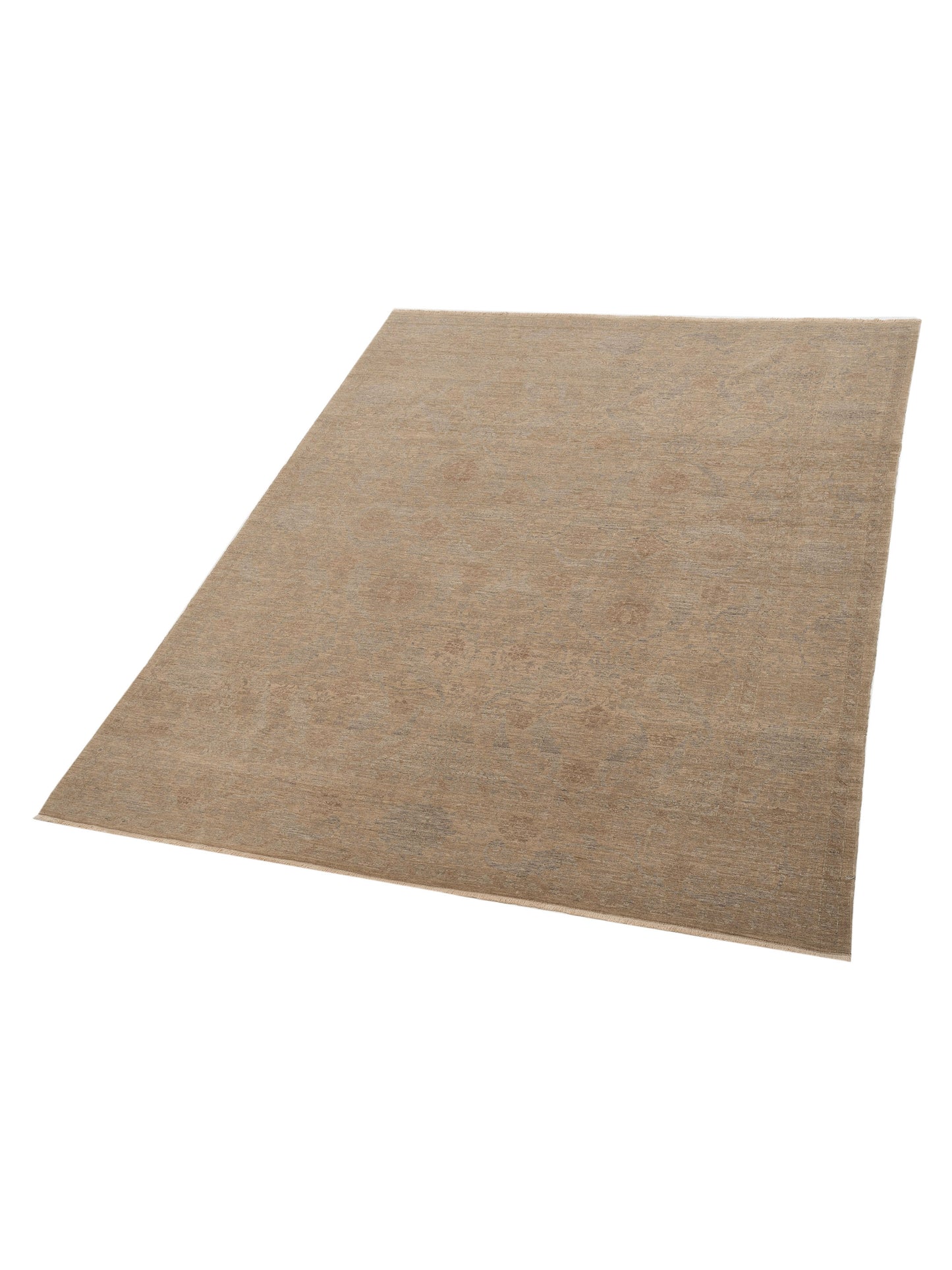 Yasemin Masume Green Brown 8.1x9.10 Hand Knotted Rug