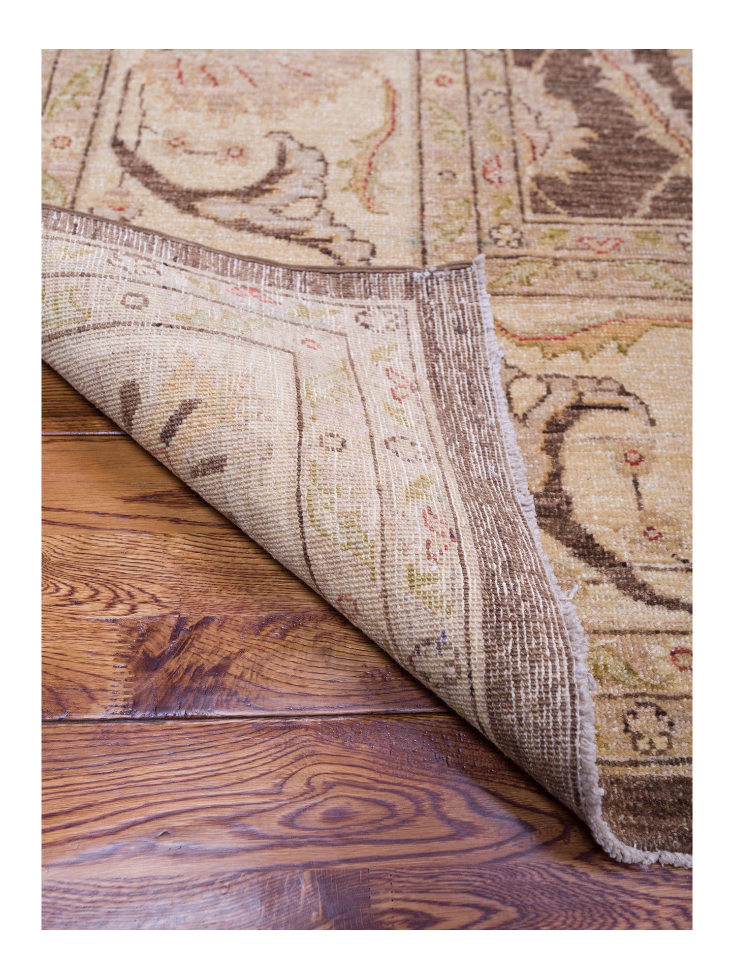 Sultan 115377 Brown Ivory 9.10x13.5 Hand Knotted Rug