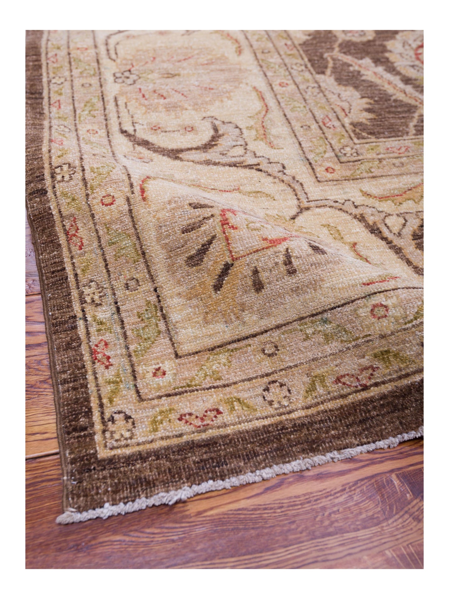 Sultan 115377 Brown Ivory 9.10x13.5 Hand Knotted Rug