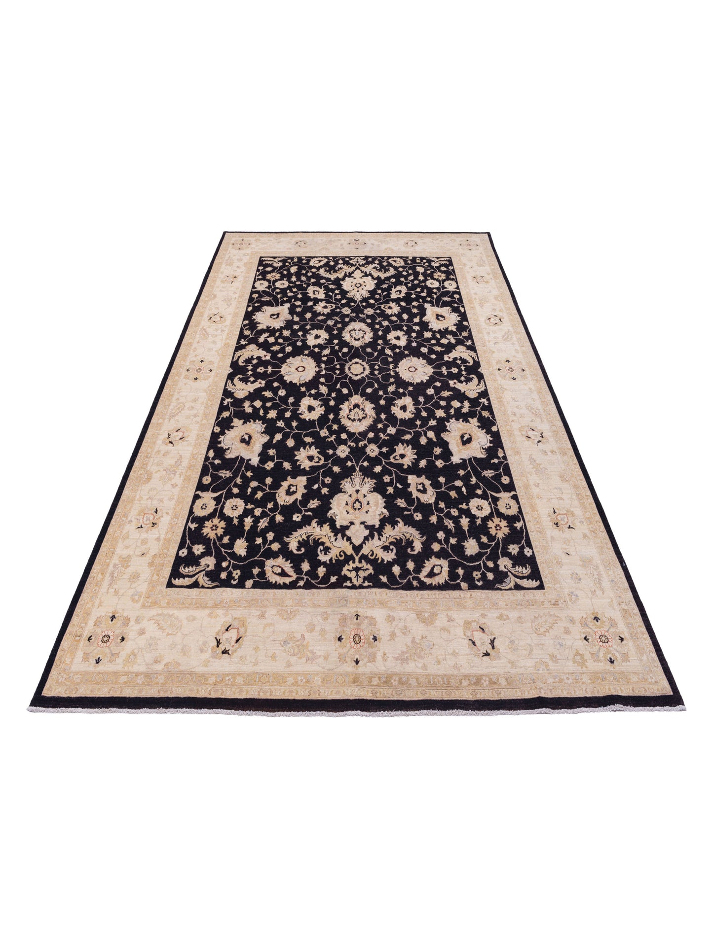 Sultan 115389 Black Ivory 10x13.7 Hand Knotted Rug