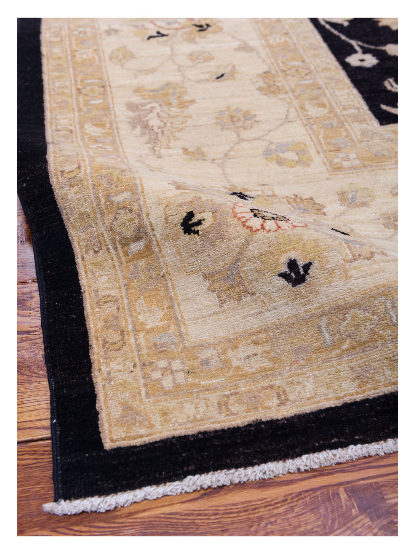 Sultan 115389 Black Ivory 10x13.7 Hand Knotted Rug
