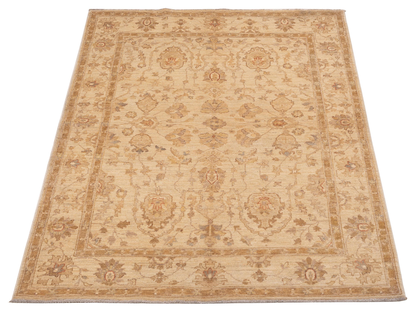 Sultan 115430 Beige Beige 5x6.8 Hand Knotted Rug